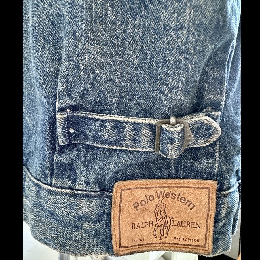 Polo Ralph Lauren VINTAGE POLO WESTERN RALPH LAUREN DENIM JACKET WOOL LINING Size US L / EU 52-54 / 3 - 8 Thumbnail