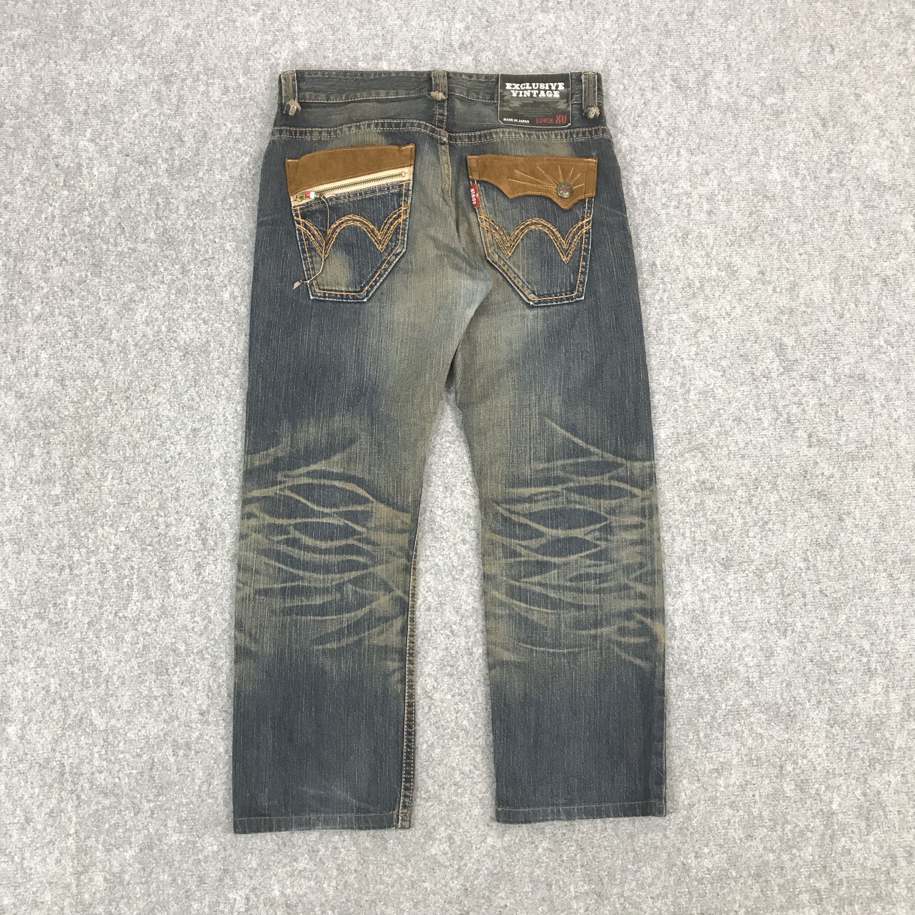 Designer × Edwin × Japanese Brand BAGGY EDWIN JAPAN RUSTY DENIM JEANS Size US 32 / EU 48 - 4 Thumbnail
