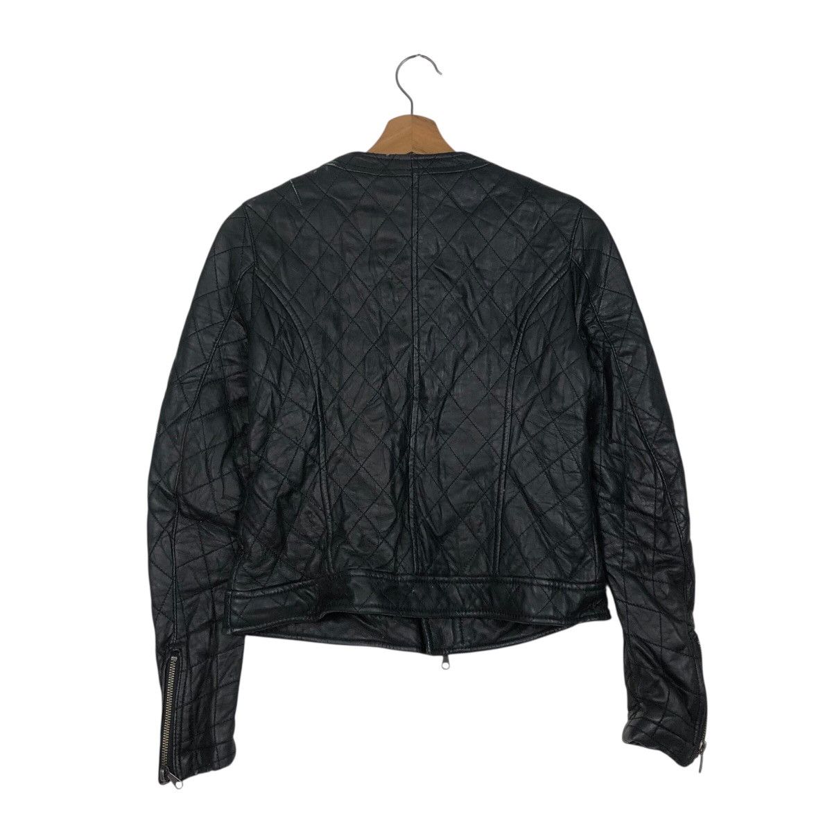 ADAM ET ROPE 📌Cropped Biker Leather Jacket Adam Et Rope Issey Miyake Size US M / EU 48-50 / 2 - 9 Thumbnail
