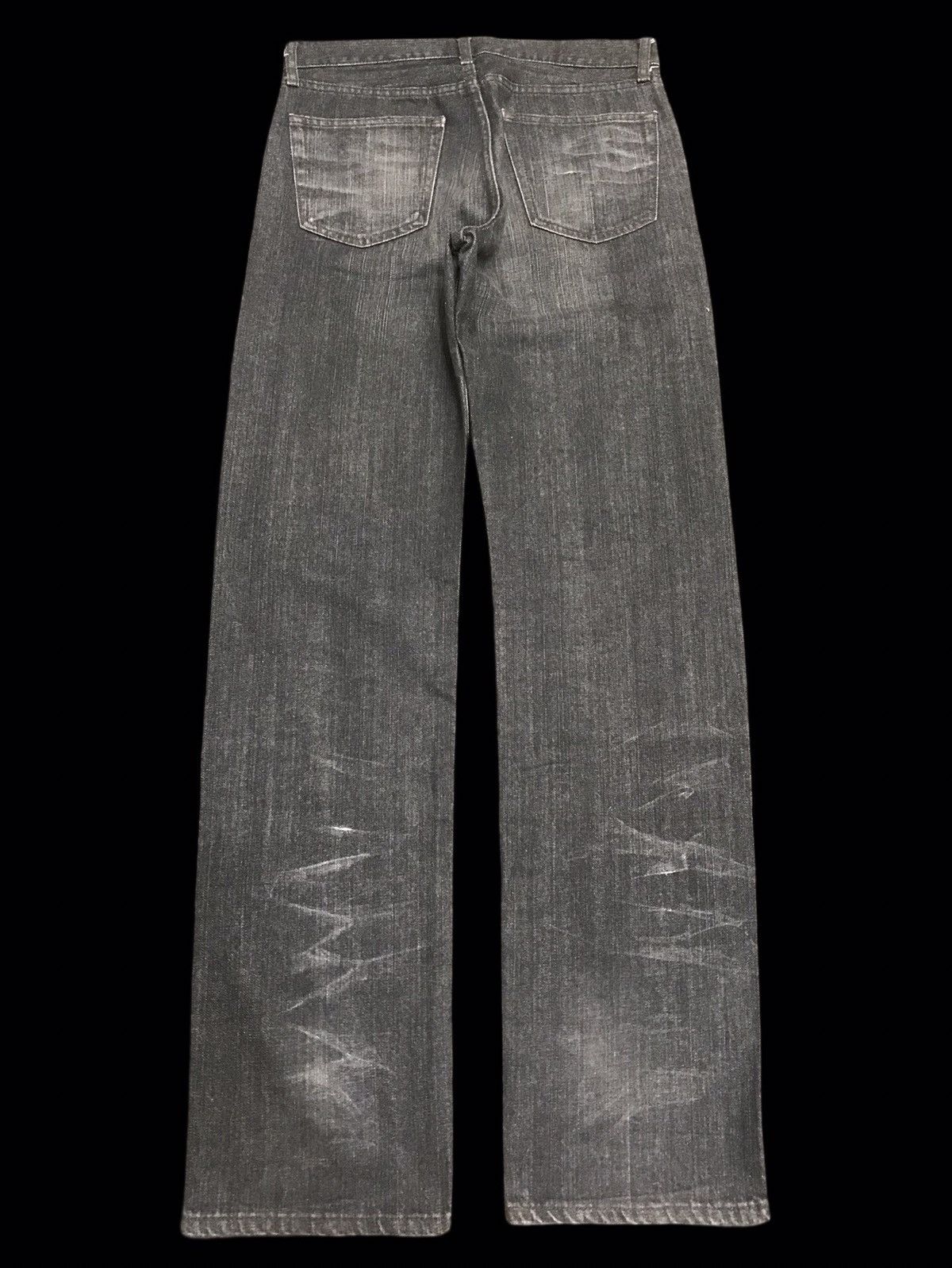 Japanese Brand uniqlo Japan Distressed Denim Crazy Fades/Crease F125 Size US 31 - 2 Thumbnail