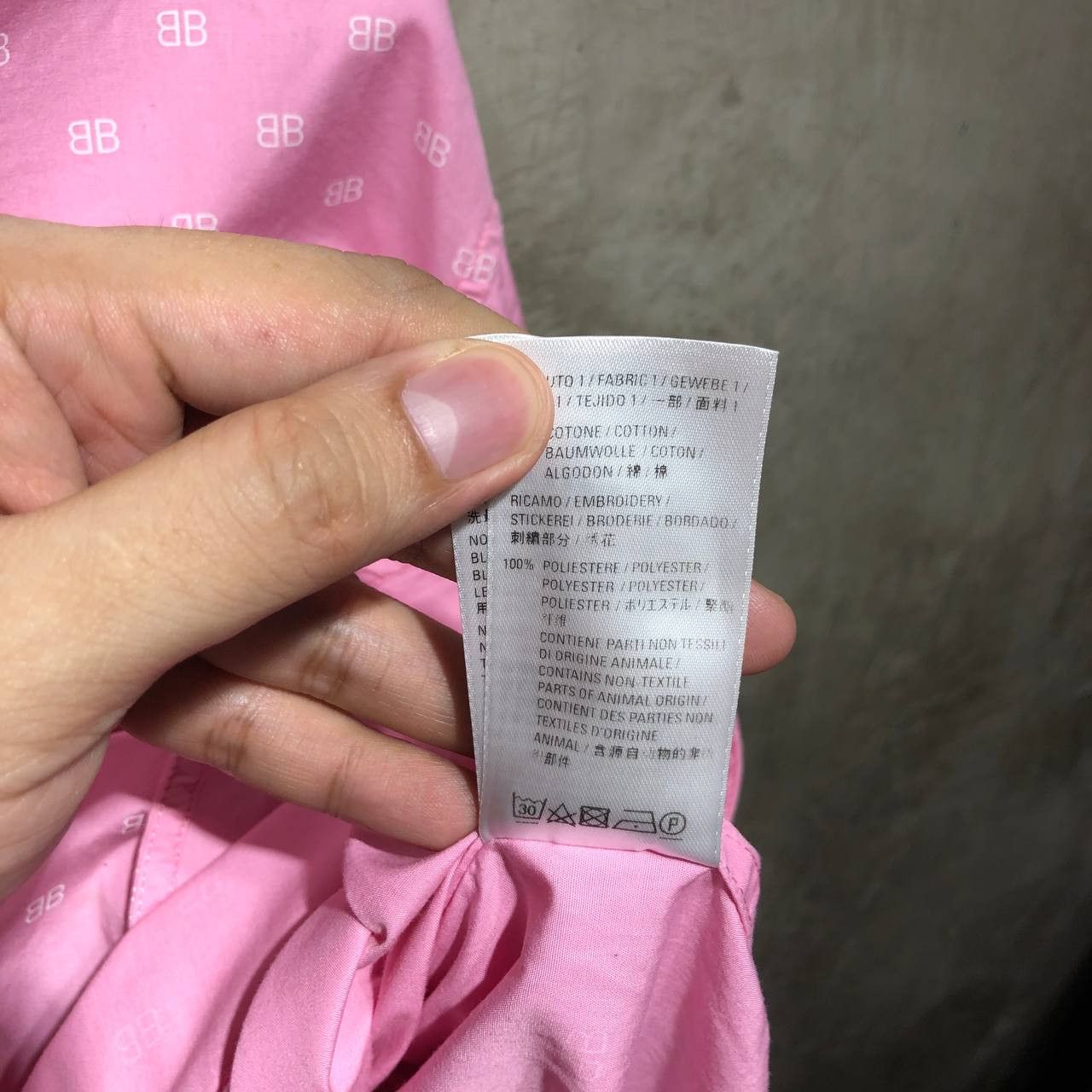 Balenciaga Balenciaga BB logo all over print poplin shirt Size L / US 10 / IT 46 - 22 Thumbnail