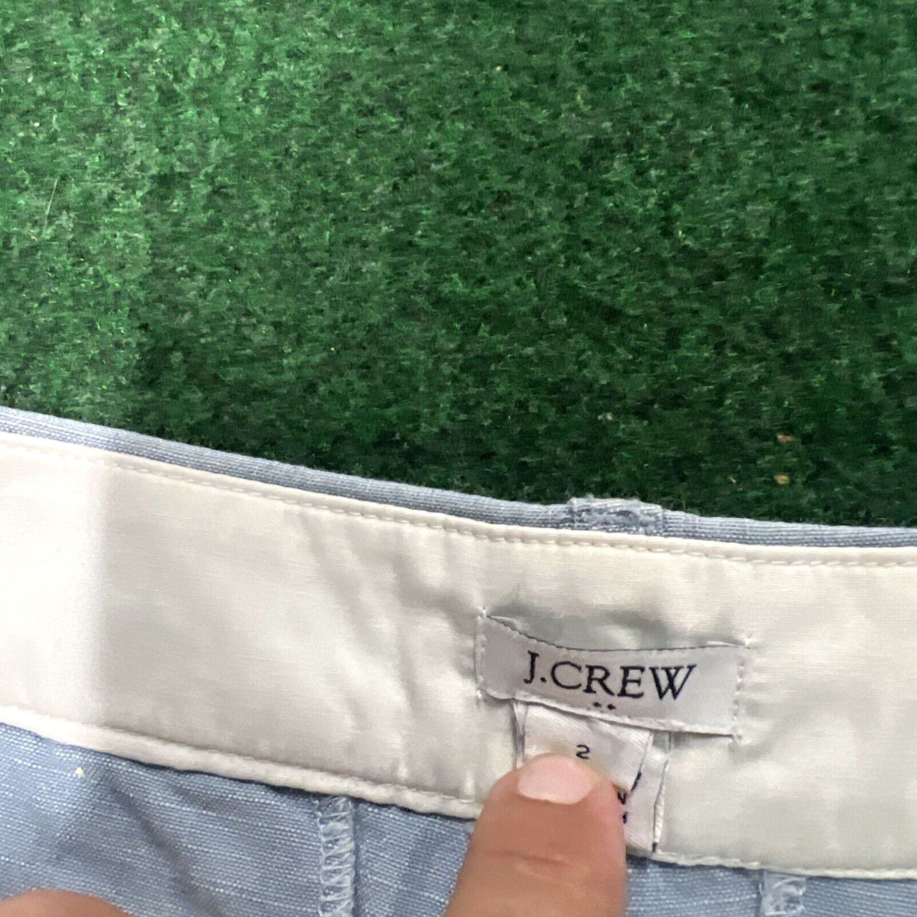 J.Crew J Crew Shorts Womens 2 Blue Chino Casual Zip Fly 3 Inch Inseam Summer Size 26" / US 2 / IT 38 - 6 Thumbnail