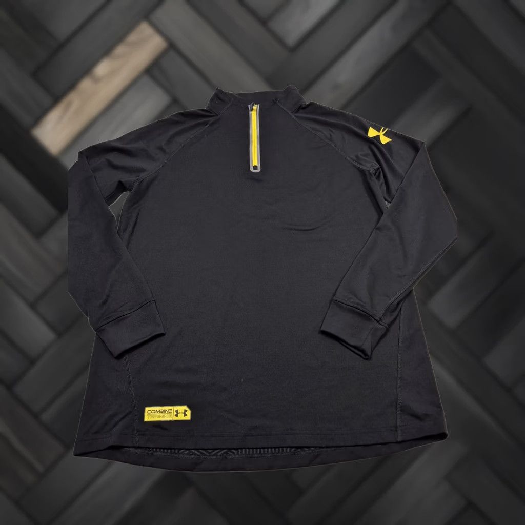 Under Armour Under Armour ColdGear Infrared Shirt Mens XL Black Long Sleeve 1/4 Zip Fitted Size US XL / EU 56 / 4 - 1 Thumbnail