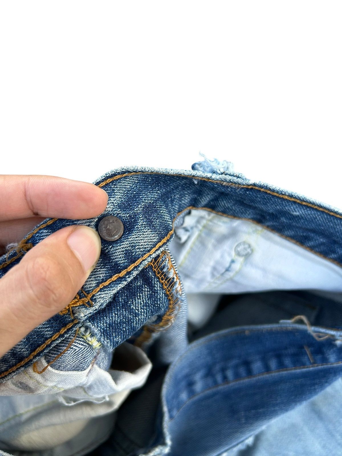Levi's 60s-70s THRASHED Vintage Levis 6 Big E Denim Jeans Size US 33 - 3 Thumbnail
