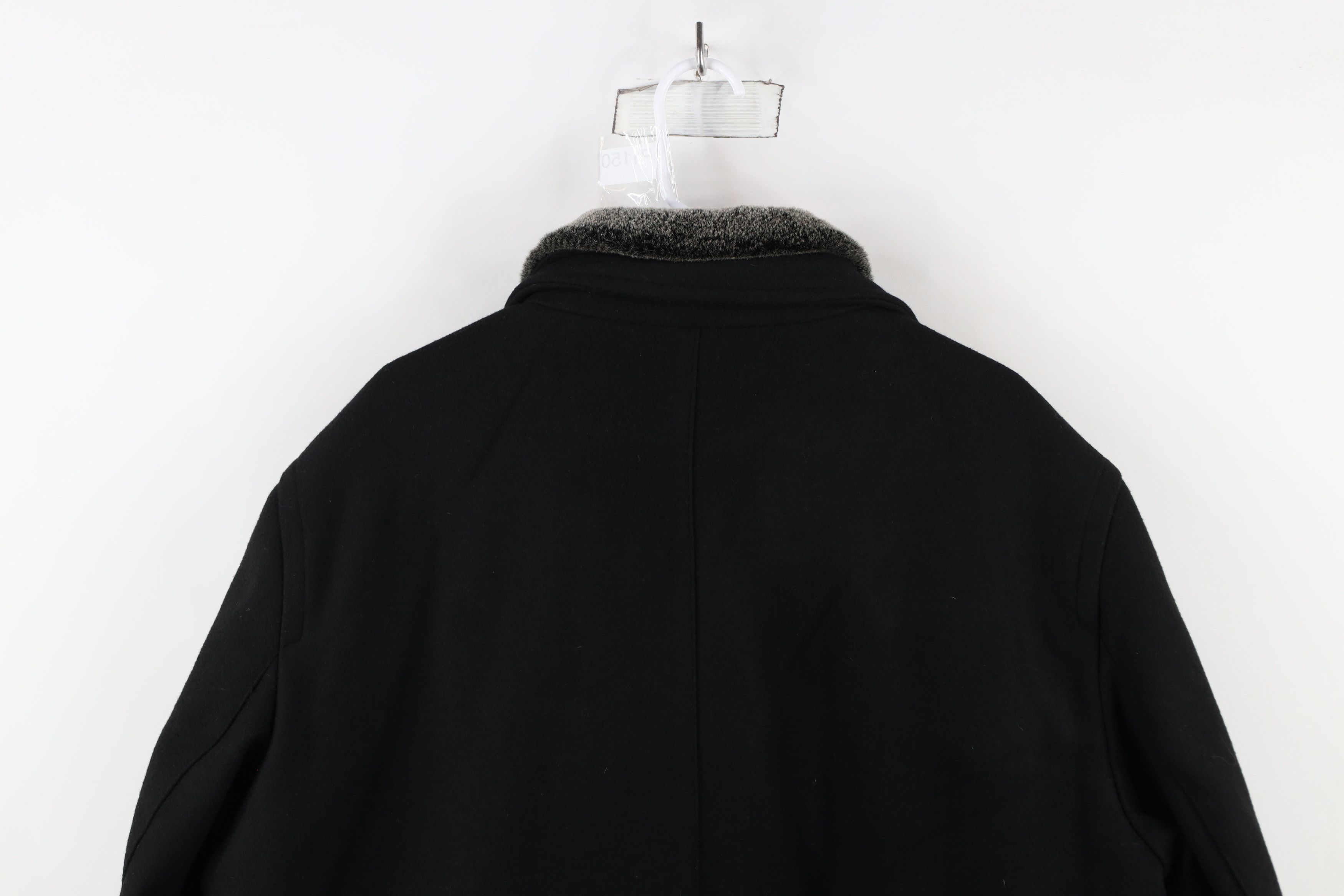 Johnston & Murphy × Vintage Johnston & Murphy Wool Cashmere Button Car Coat Jacket Black Size US L / EU 52-54 / 3 - 16 Thumbnail