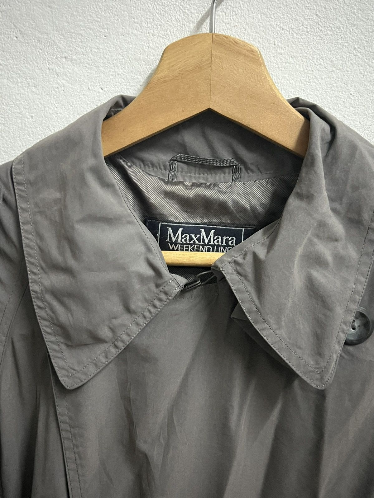 Vintage MAX MARA weekend line tranch coat rayon Size US L / EU 52-54 / 3 - 2 Thumbnail