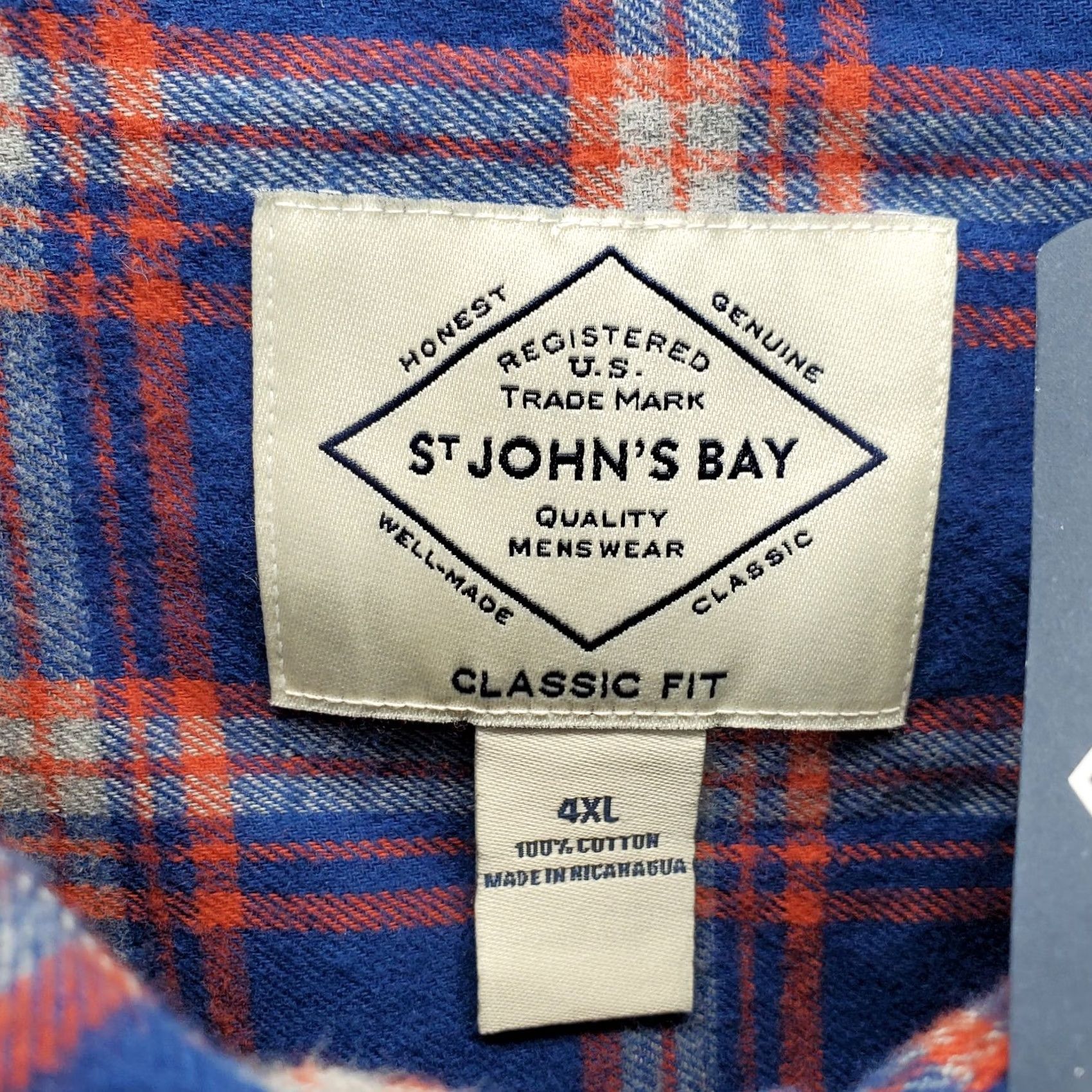 Vintage St. John's Bay Mens Flannel Shirt 4XL Multi Plaid Button-Down Long Sleeve Shirt Size US XXL / EU 58 / 5 - 5 Thumbnail