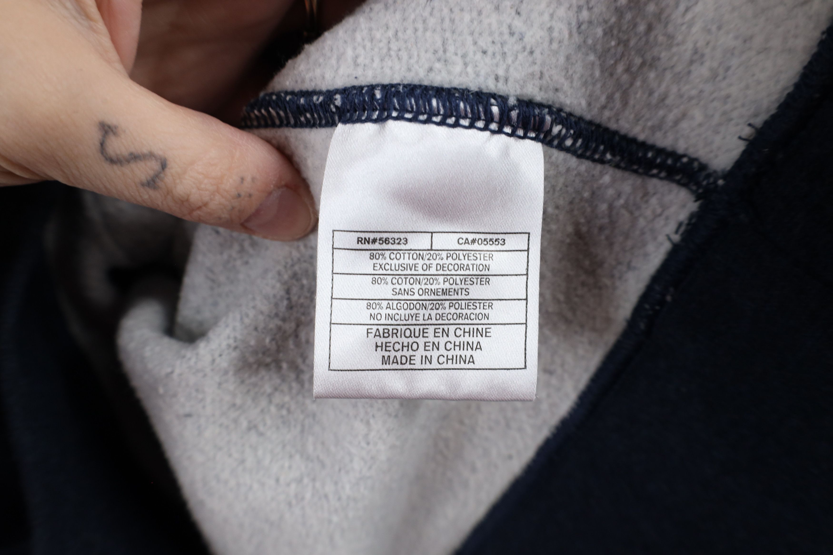 Nike × Vintage Vintage Y2K Nike Travis Scott Big Swoosh Patch Hoodie Blue Size XL / US 12-14 / IT 48-50 - 6 Thumbnail