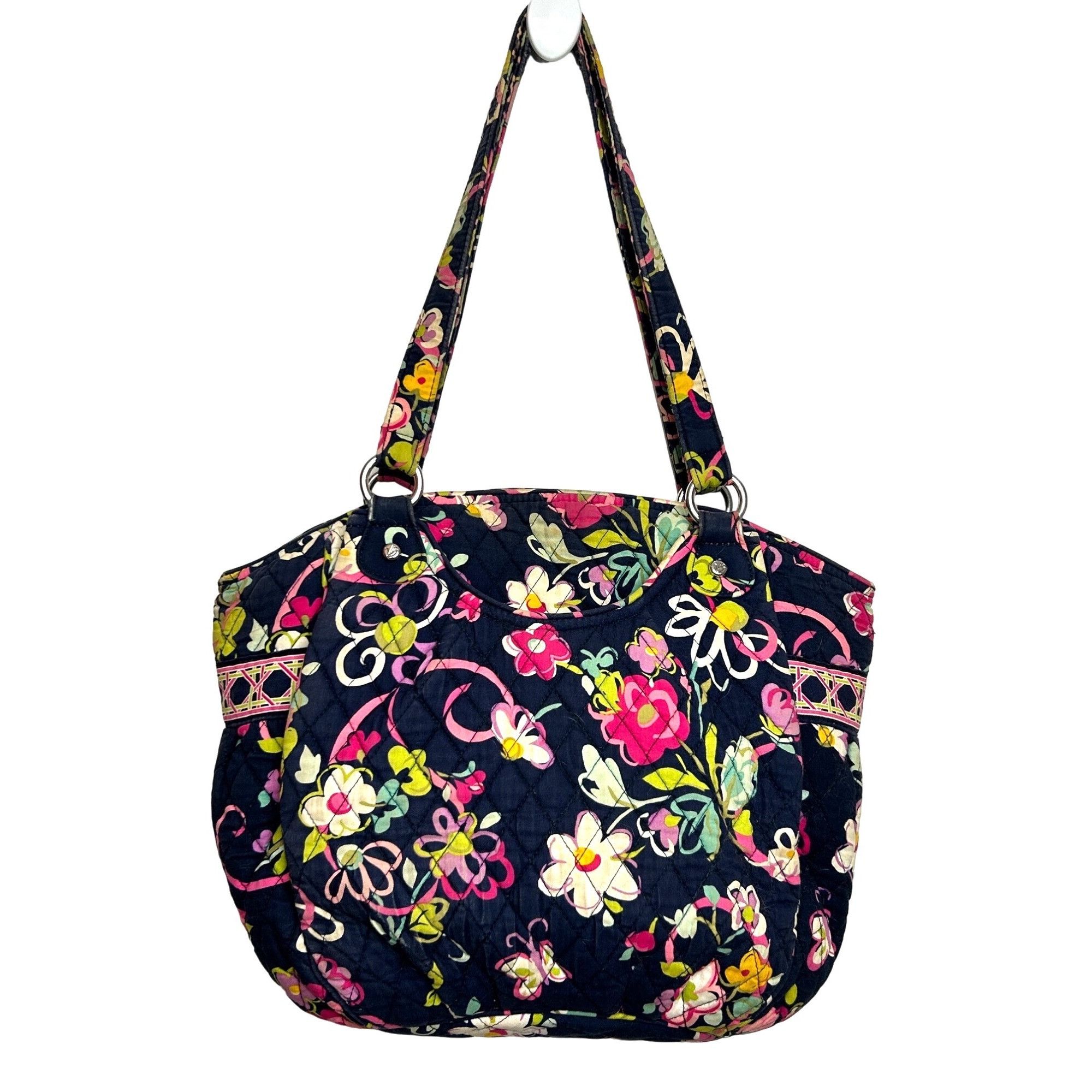 Vera Bradley Vera Bradley Tote Bag Cancer Awareness 2 Straps Navy Multi F Size ONE SIZE - 2 Thumbnail