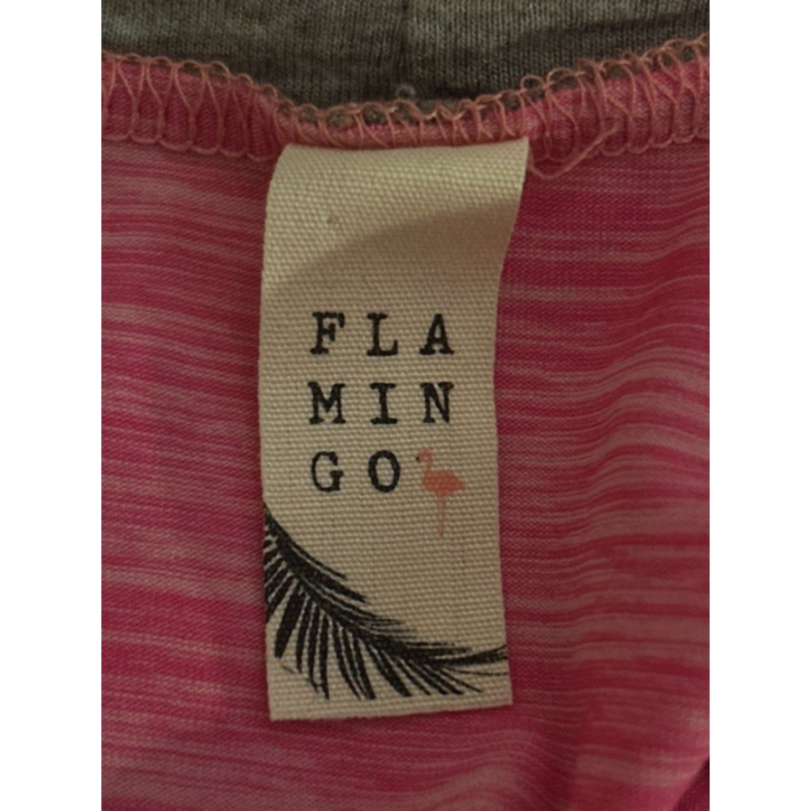 Pinko Flamingo Shirt L Womens Multicolor Crew Neck Long Sleeve Cotton Blend Tee 20.5” Pit to Pit 26.5" Length Stadium Tee Activewear 2163 Size L / US 10 / IT 46 - 3 Thumbnail