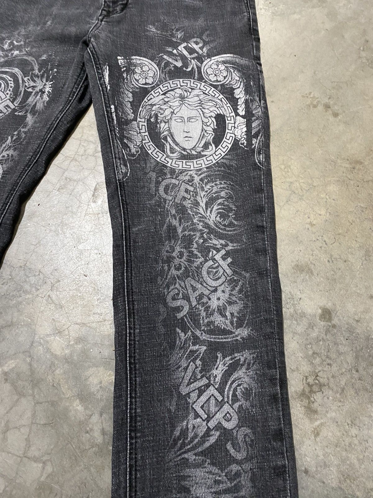 Japanese Brand × Vintage 💥last call💥Japanese Denim Versace Painted Slim Stretch p96 Size US 32 / EU 48 - 5 Thumbnail