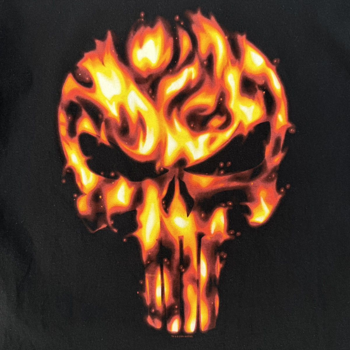 Marvel Comics Vintage 2004 Marvel Mad Engine The Punisher Flames T-Shirt Size US XL / EU 56 / 4 - 4 Thumbnail
