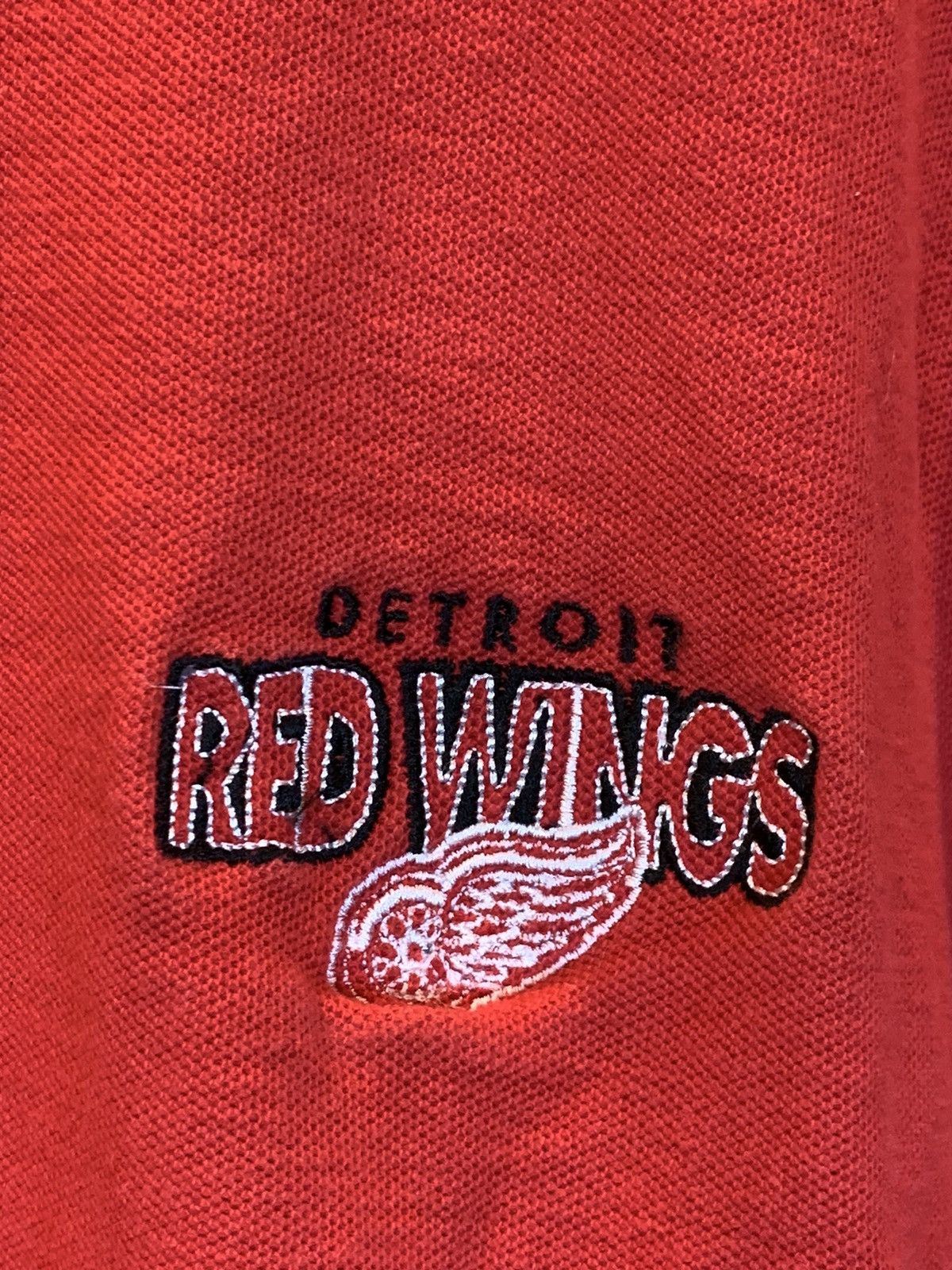 NHL × Vintage *RARE* Vintage Detroit Red Wings NHL Hockey Knit T-Shirt XL Size US XL / EU 56 / 4 - 4 Thumbnail