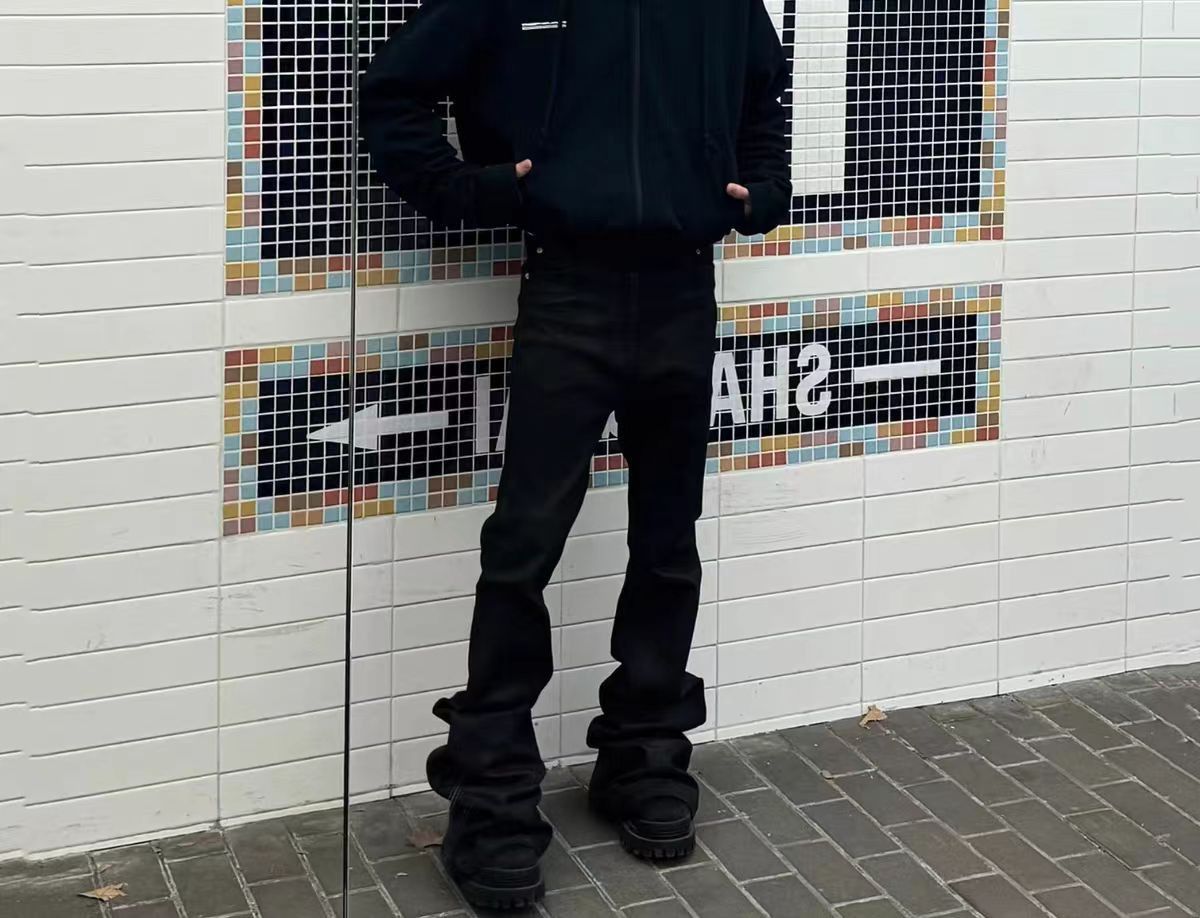 Japanese Brand × Jean Vintage Washed Heavy Coated Micro Flare Casual Jeans Size US 32 / EU 48 - 4 Thumbnail
