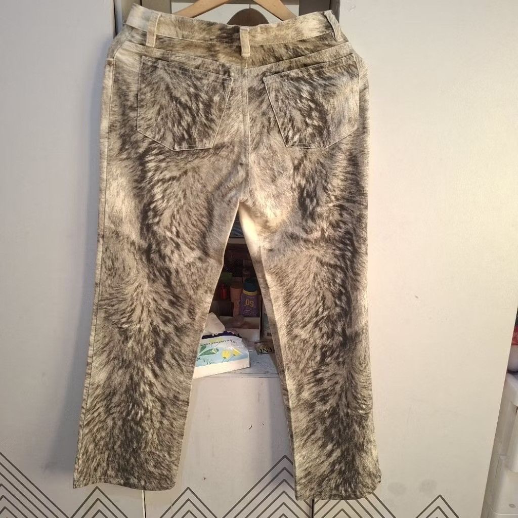 Roberto Cavalli Vintage 90s Roberto Cavali Tiger Print Size US 28 / EU 44 - 2 Thumbnail