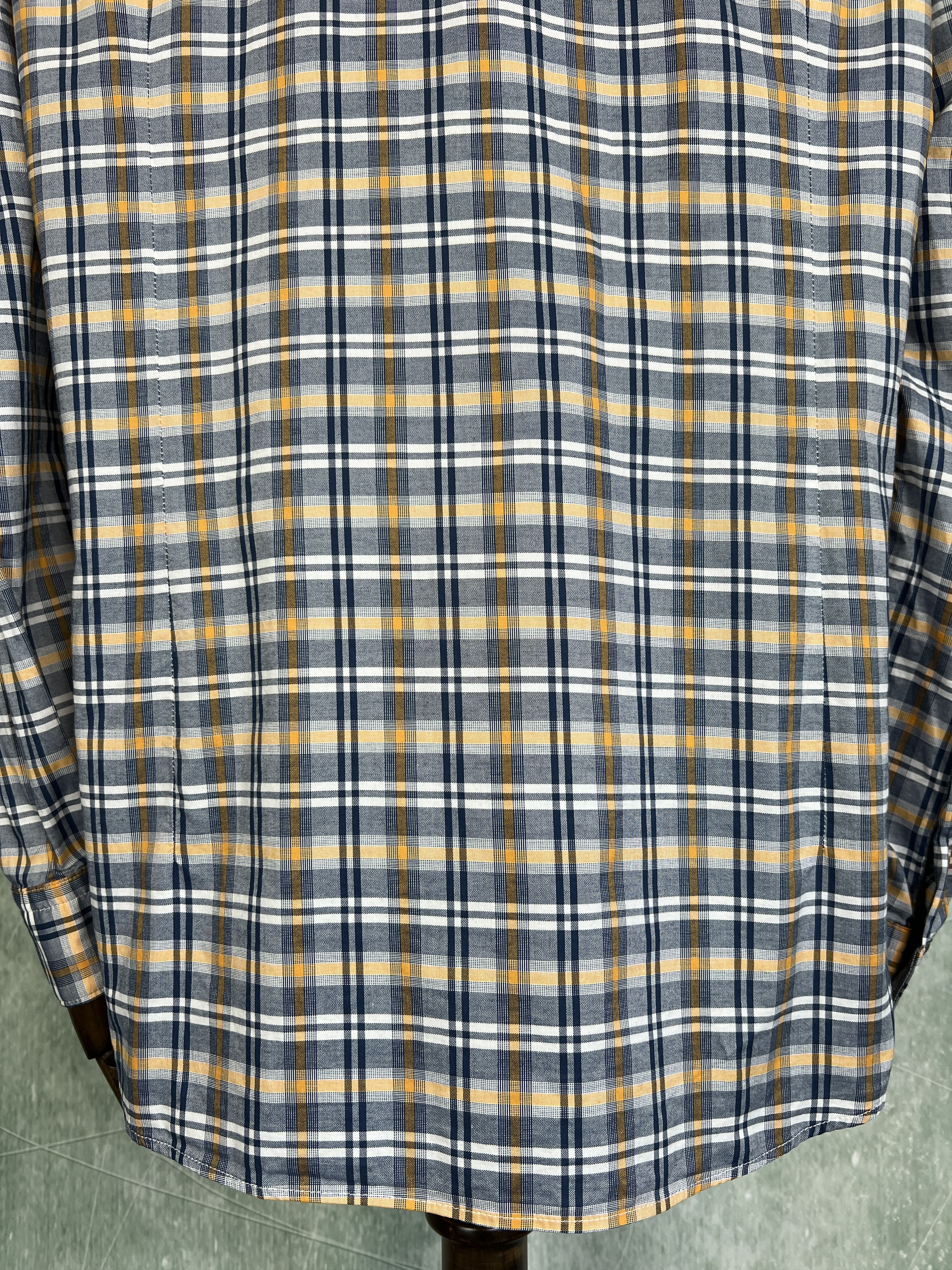 Hugo Boss Hugo Boss Regular Fit Checked Shirt – Blue/Orange – Size L Size US L / EU 52-54 / 3 - 16 Thumbnail