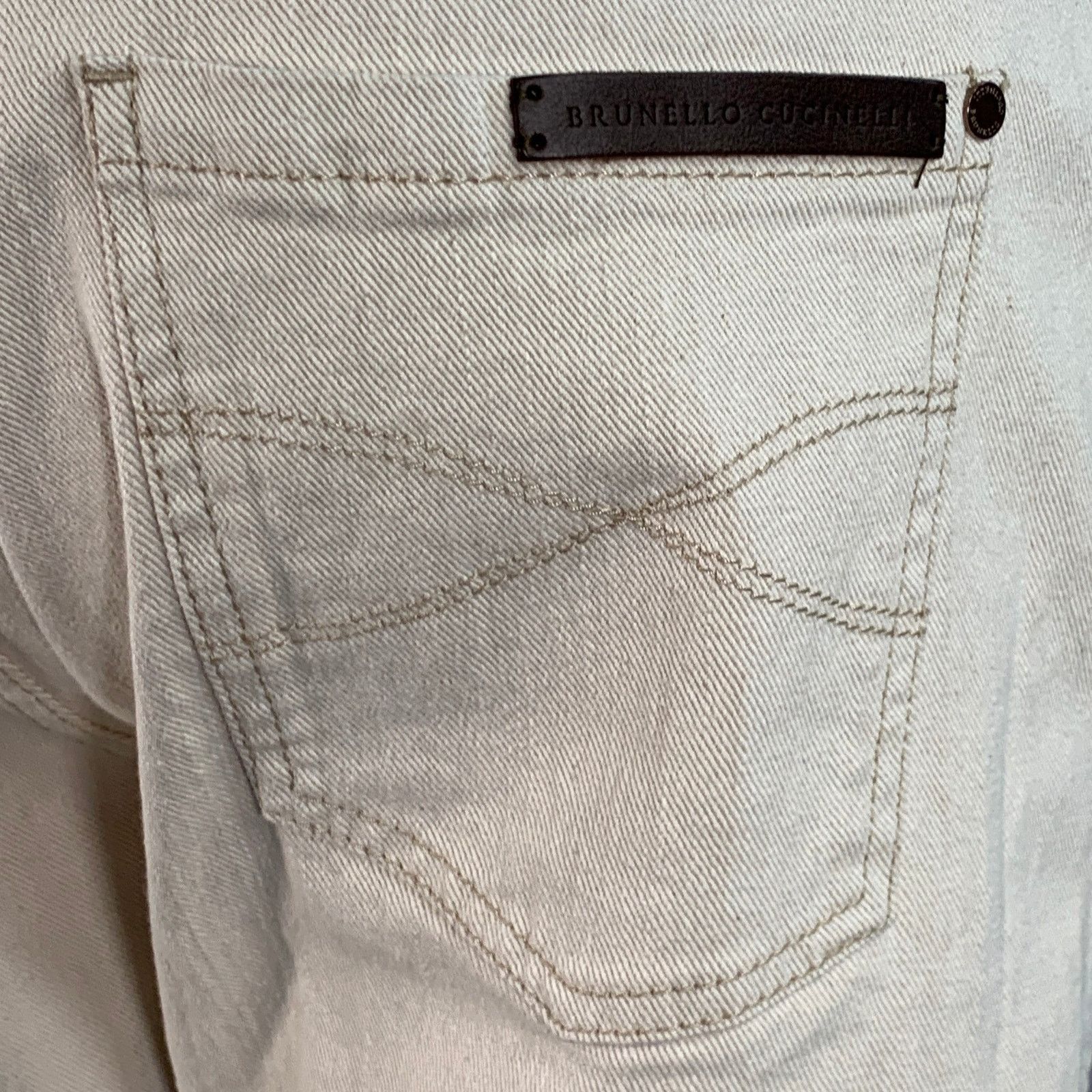 Brunello Cucinelli BRUNELLO CUCNELLI Cotton Twill Monili Cuffed Casual Pants Size 32" / US 10 / IT 46 - 5 Thumbnail