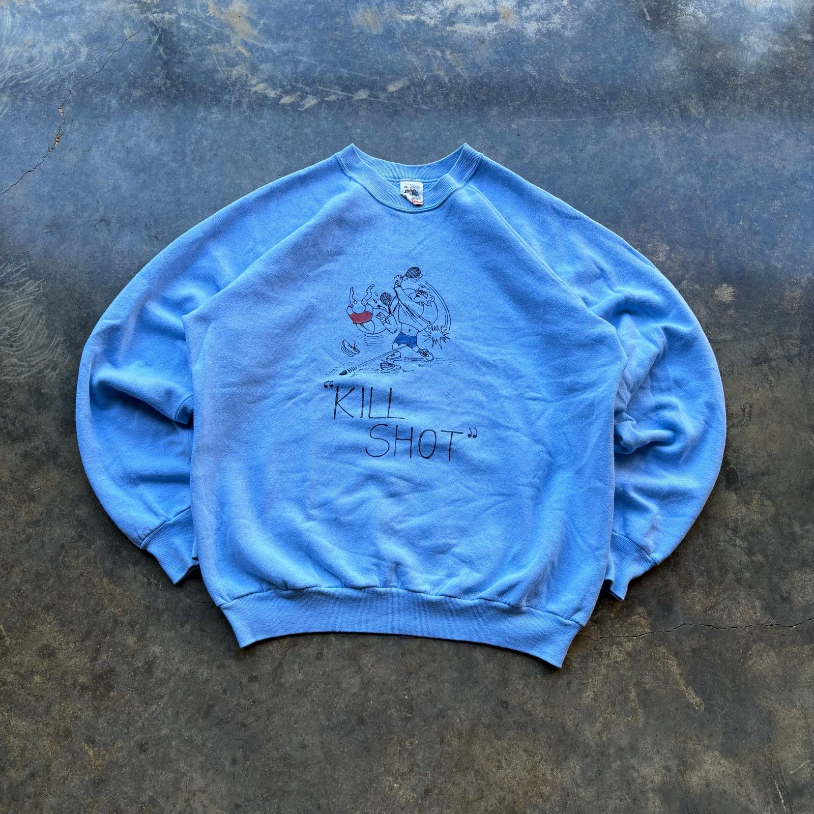 Fruit Of The Loom Funny Vintage Kill Shot Sweatshirt Unique Size US XL / EU 56 / 4 - 1 Thumbnail