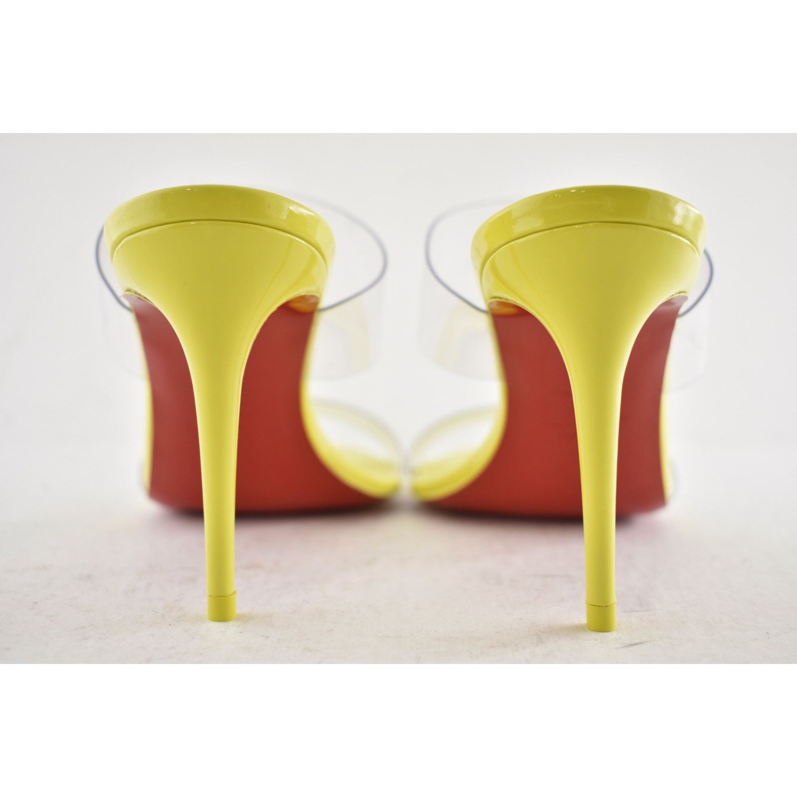 Christian Louboutin Christian Louboutin Just Nothing 85 Citrus Yellow PVC Size US 7 / IT 37 - 10 Thumbnail