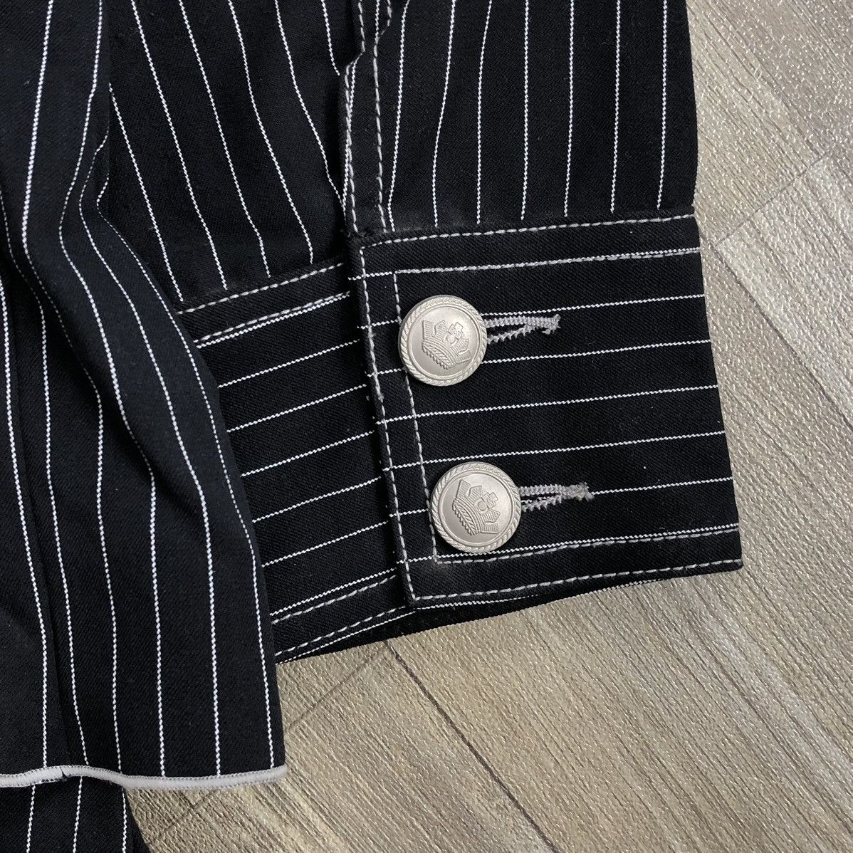 If Six Was Nine Algonquins Stripped Blazers Dress Punk Gothic Grunge Opium Size M / US 6-8 / IT 42-44 - 17 Thumbnail