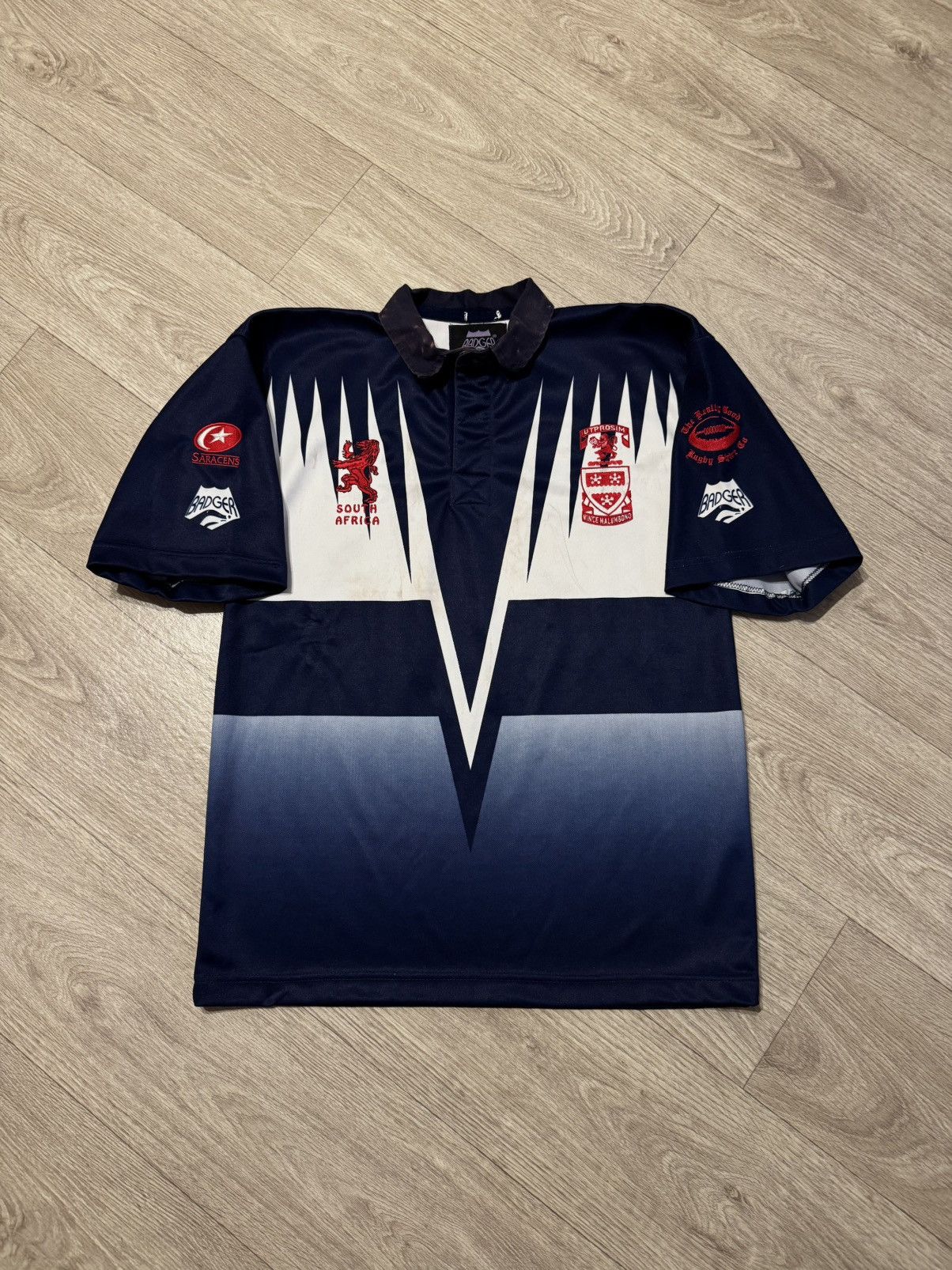 Vintage Vintage South Africa Rugby Shirt Ut Prosim Vince Malum Bono Size US XL / EU 56 / 4 - 1 Thumbnail