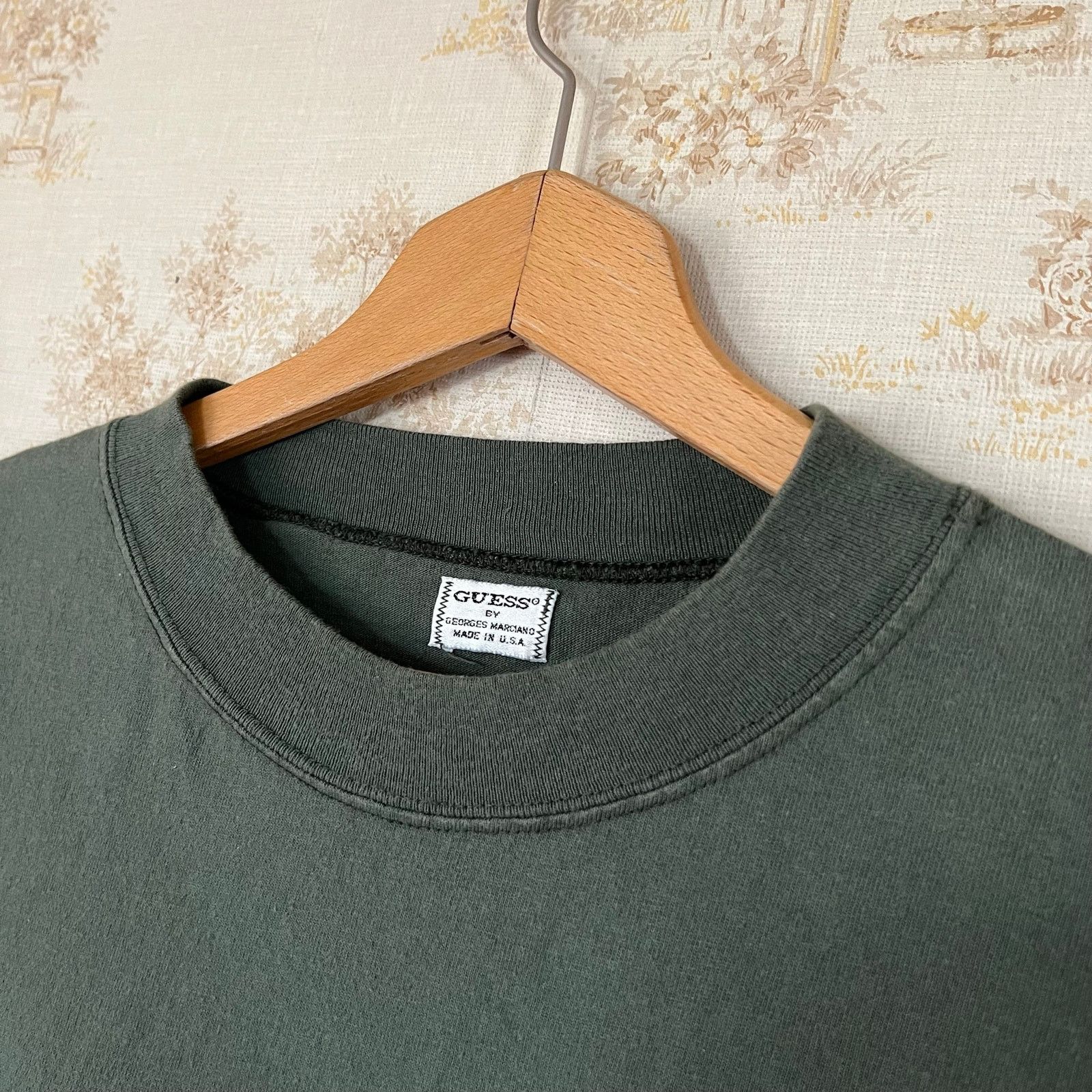 Guess Vintage 90s Guess Georges Marciano T-Shirt | Sage Green | XL Size US XL / EU 56 / 4 - 12 Thumbnail