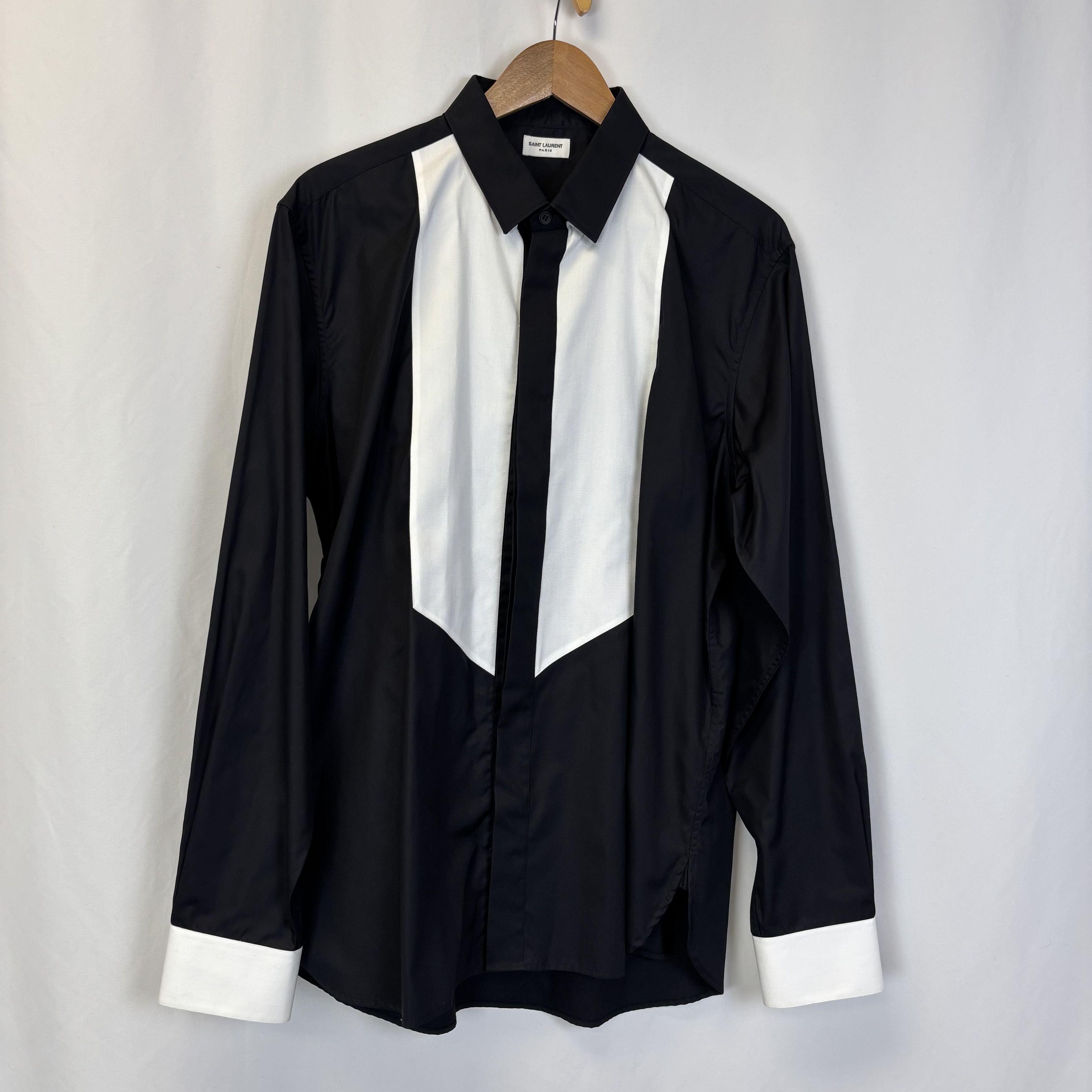 Saint Laurent Paris Saint Laurent Black & White Shirt Size US L / EU 52-54 / 3 - 1 Thumbnail