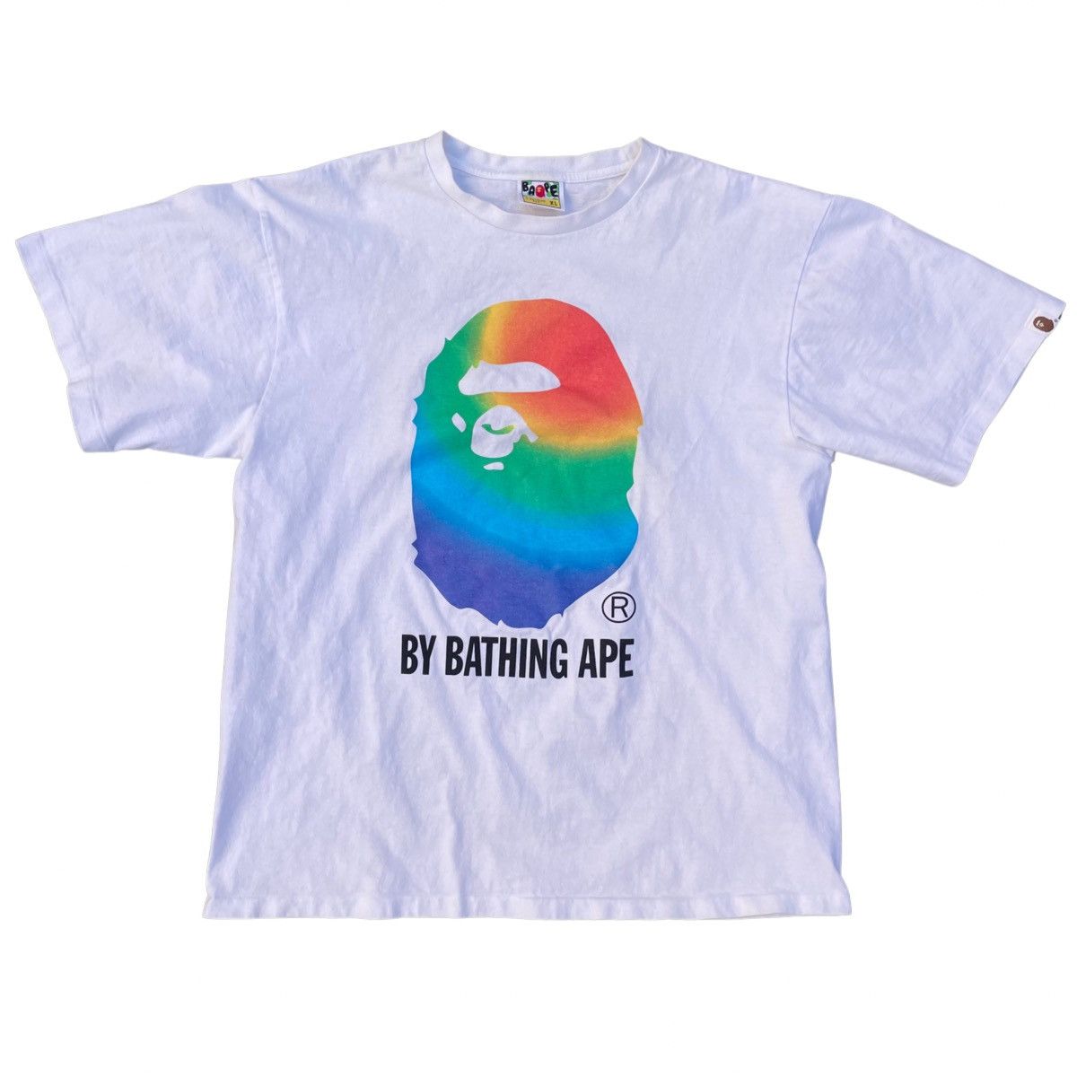 image of Bape Gradient By Bathing Ape Tee in White, Men's (Size XL)