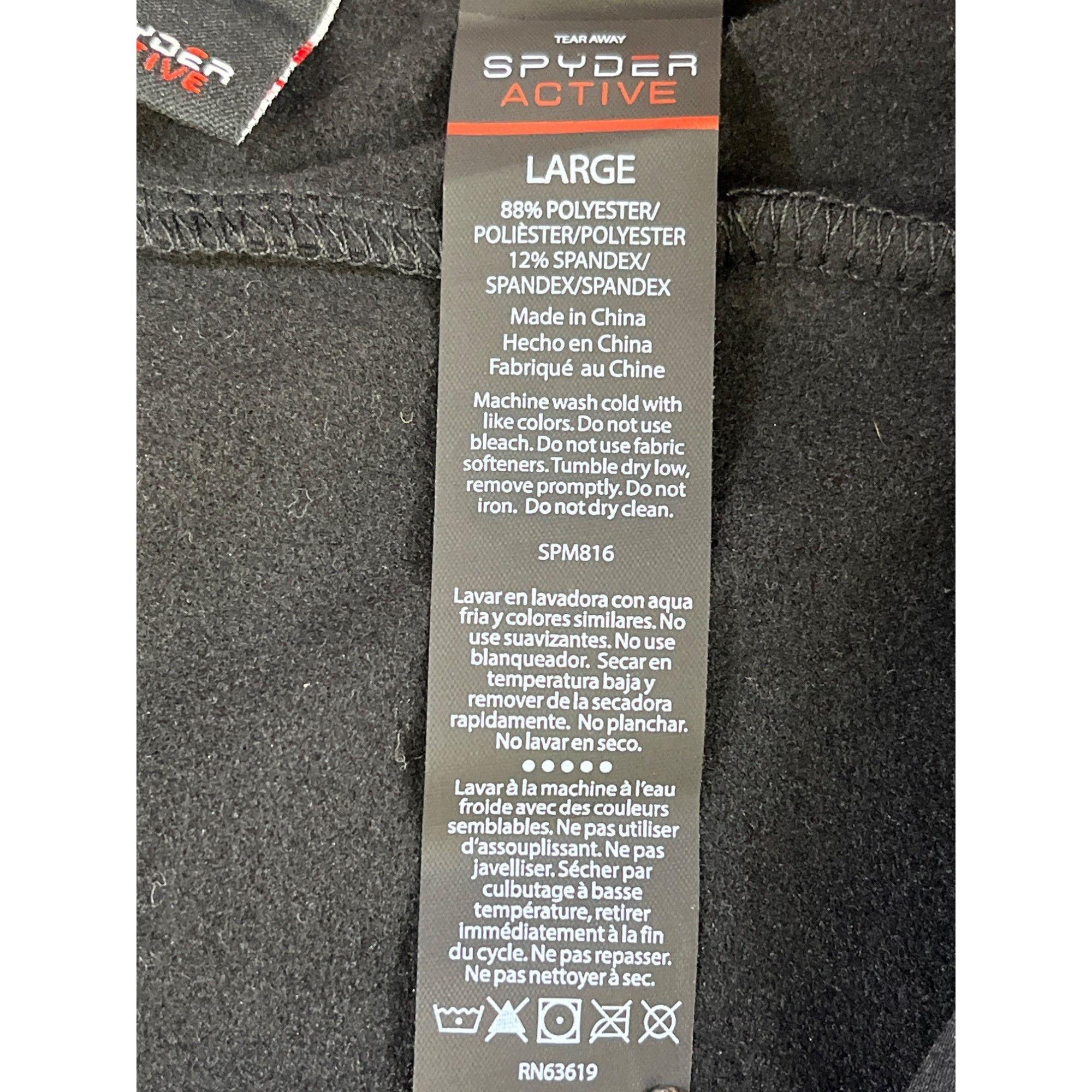 Spyder Spyder Active Men's Black Lightweight Sweatshirt Size L SKU Size US L / EU 52-54 / 3 - 5 Thumbnail