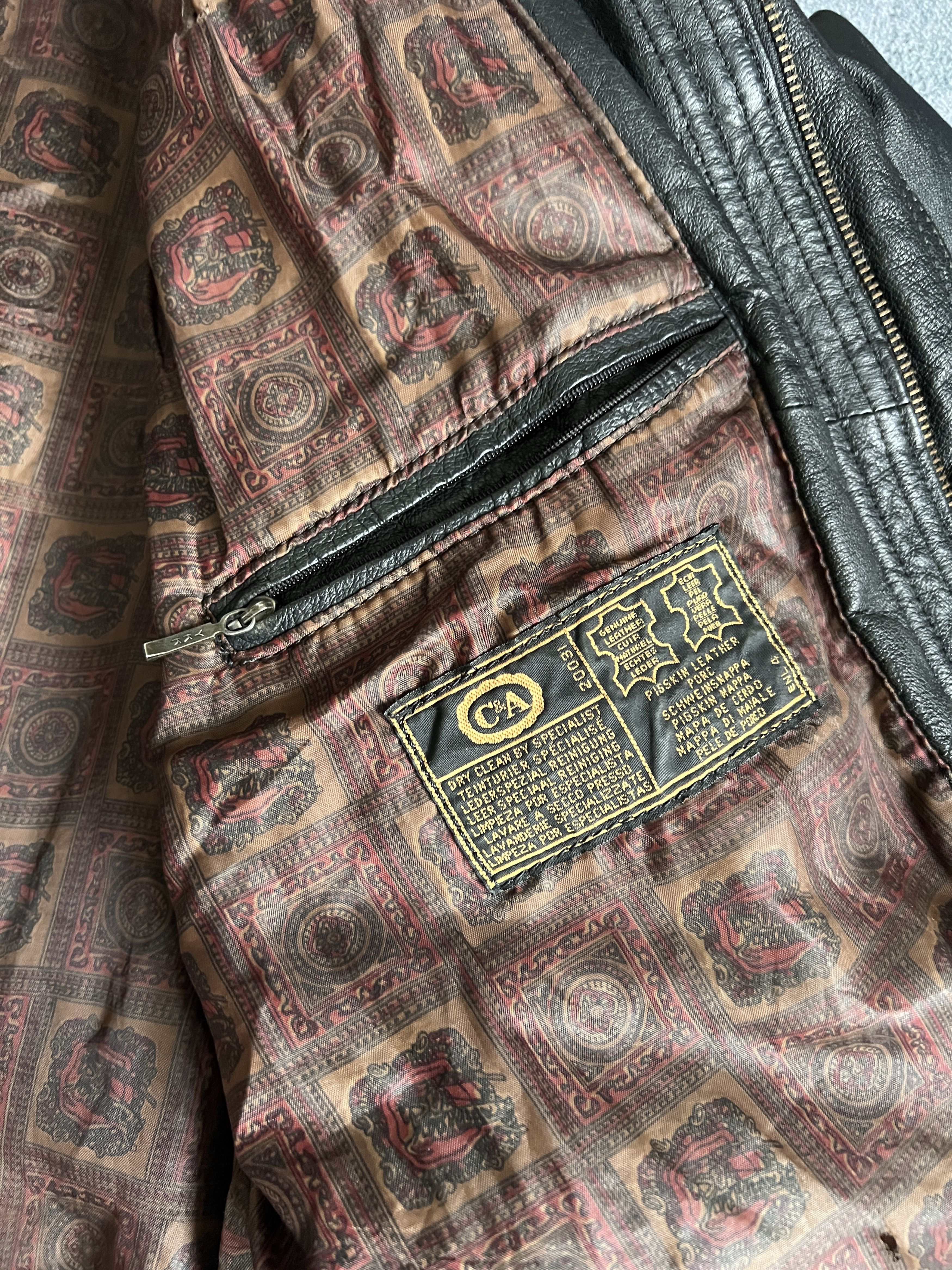 Vintage Vintage genius leather jacket aviator echt leder Size US L / EU 52-54 / 3 - 10 Thumbnail