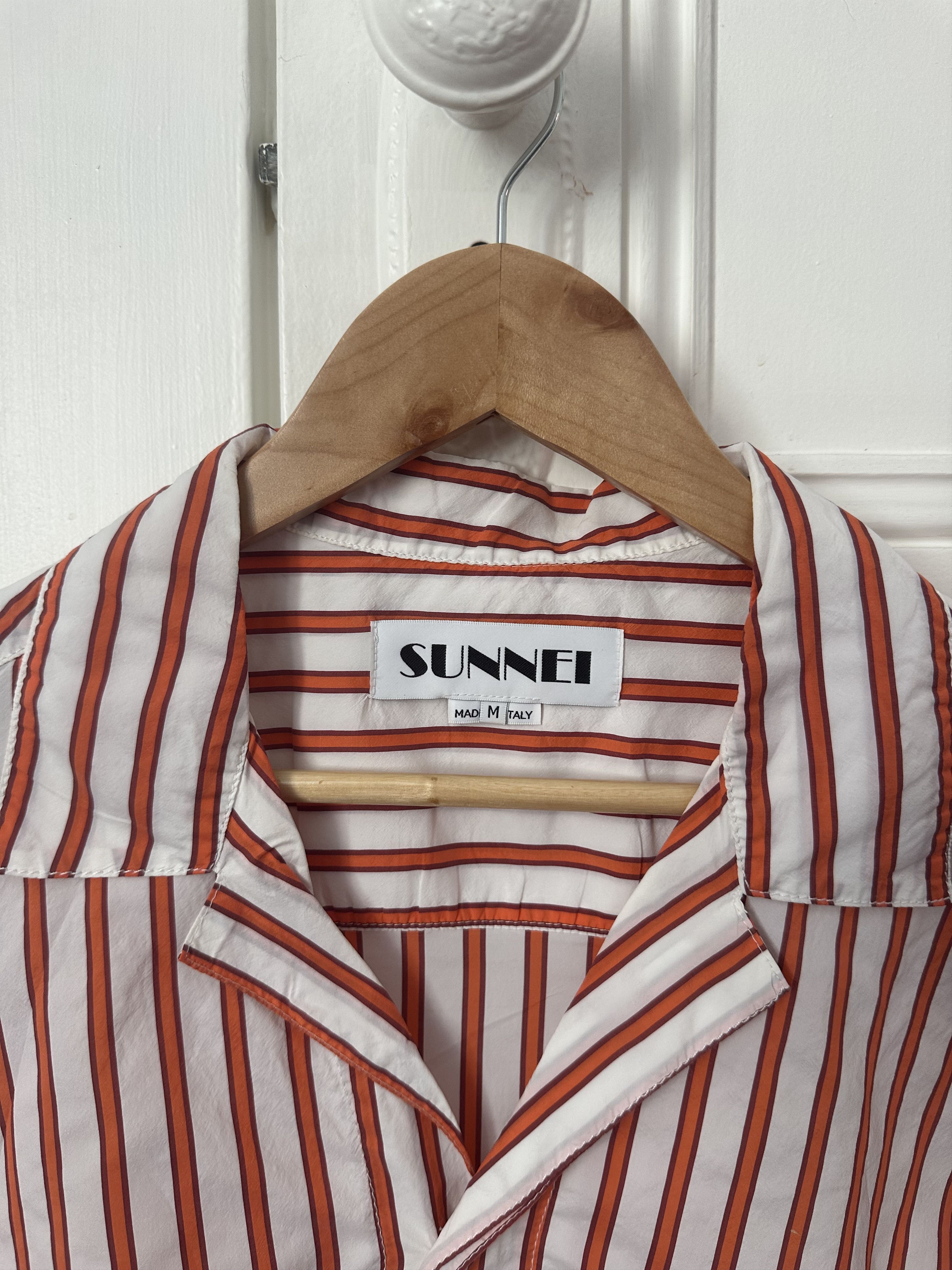 Sunnei Sunnei Regular Shirt in Cream with Red Stripes Size US M / EU 48-50 / 2 - 3 Thumbnail