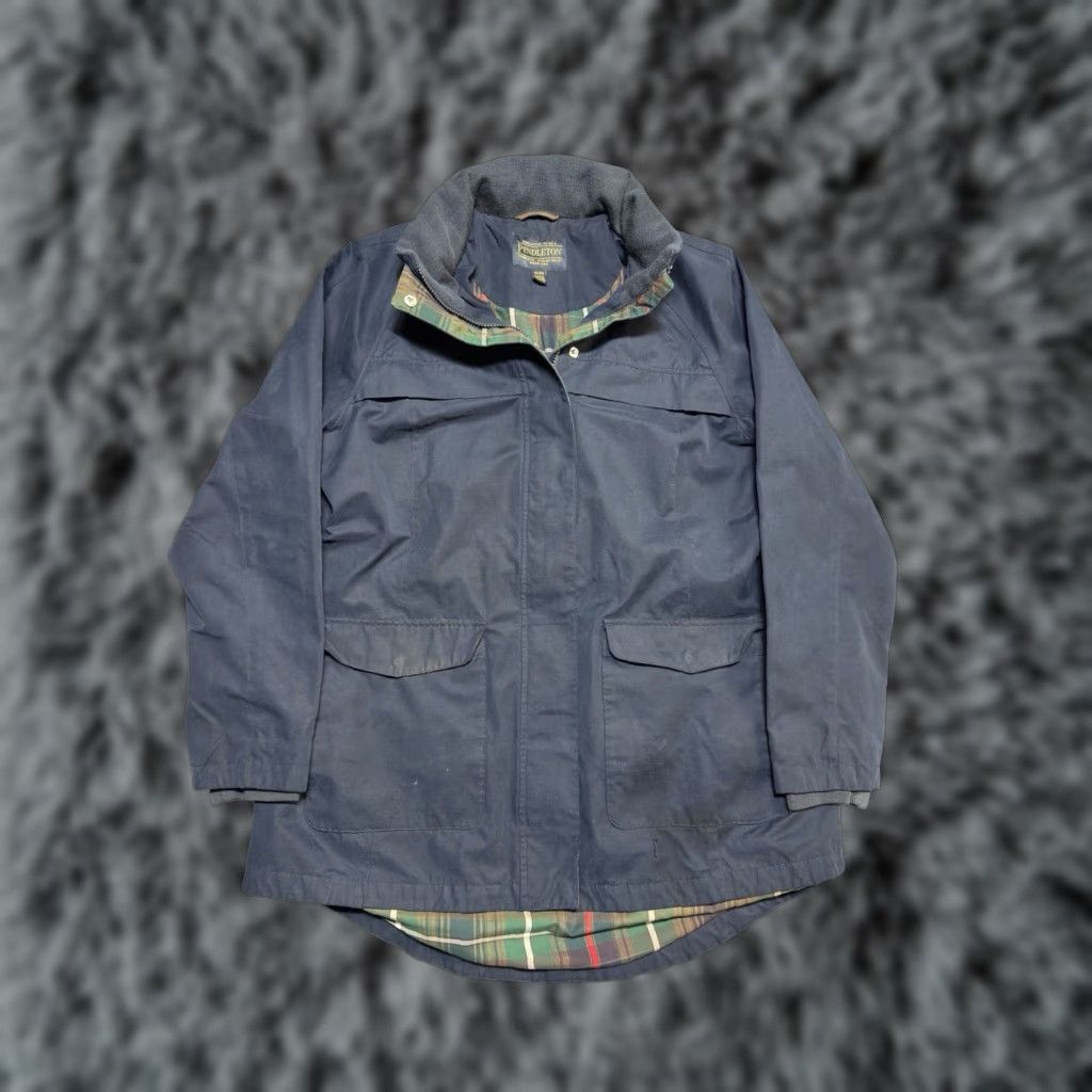 Pendleton Pendleton Sz XL Rain Trench Coat Black Jacket Full Zip Snap Hideaway Hood Size XL / US 12-14 / IT 48-50 - 1 Thumbnail