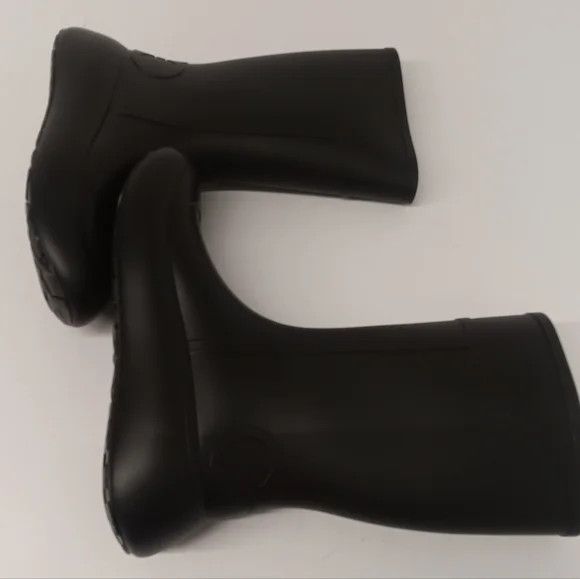 Salvatore Ferragamo Ferragamo Men's Gancini Detail Black Rain Boots - Size 8 Size US 8 / EU 41 - 5 Thumbnail