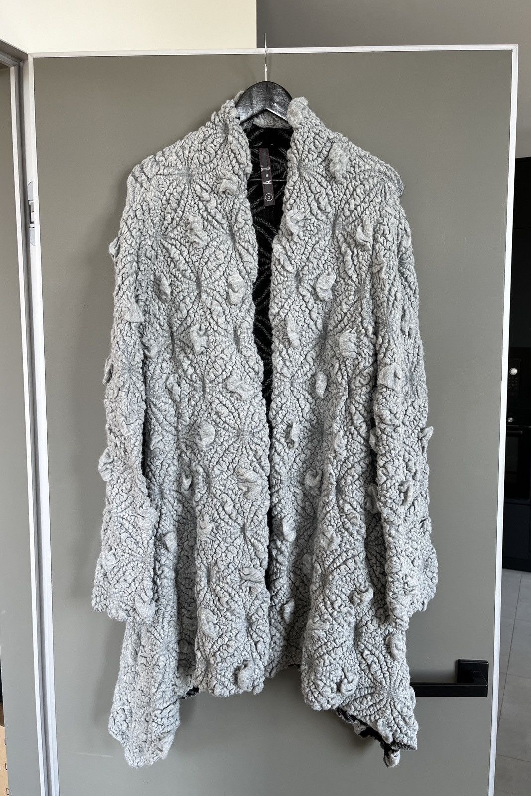 Other A-Z Avant Garde Germann Designer Boiled Wool Gray Coat Size L / US 10 / IT 46 - 2 Thumbnail