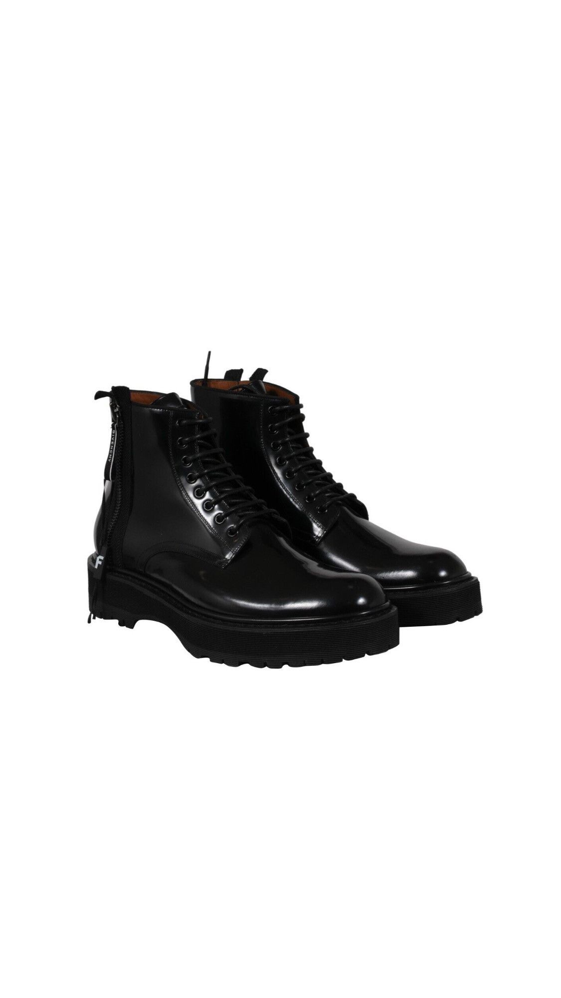 Givenchy Combat Boots Black Leather Side Zip Size US 11 / EU 44 - 12 Thumbnail
