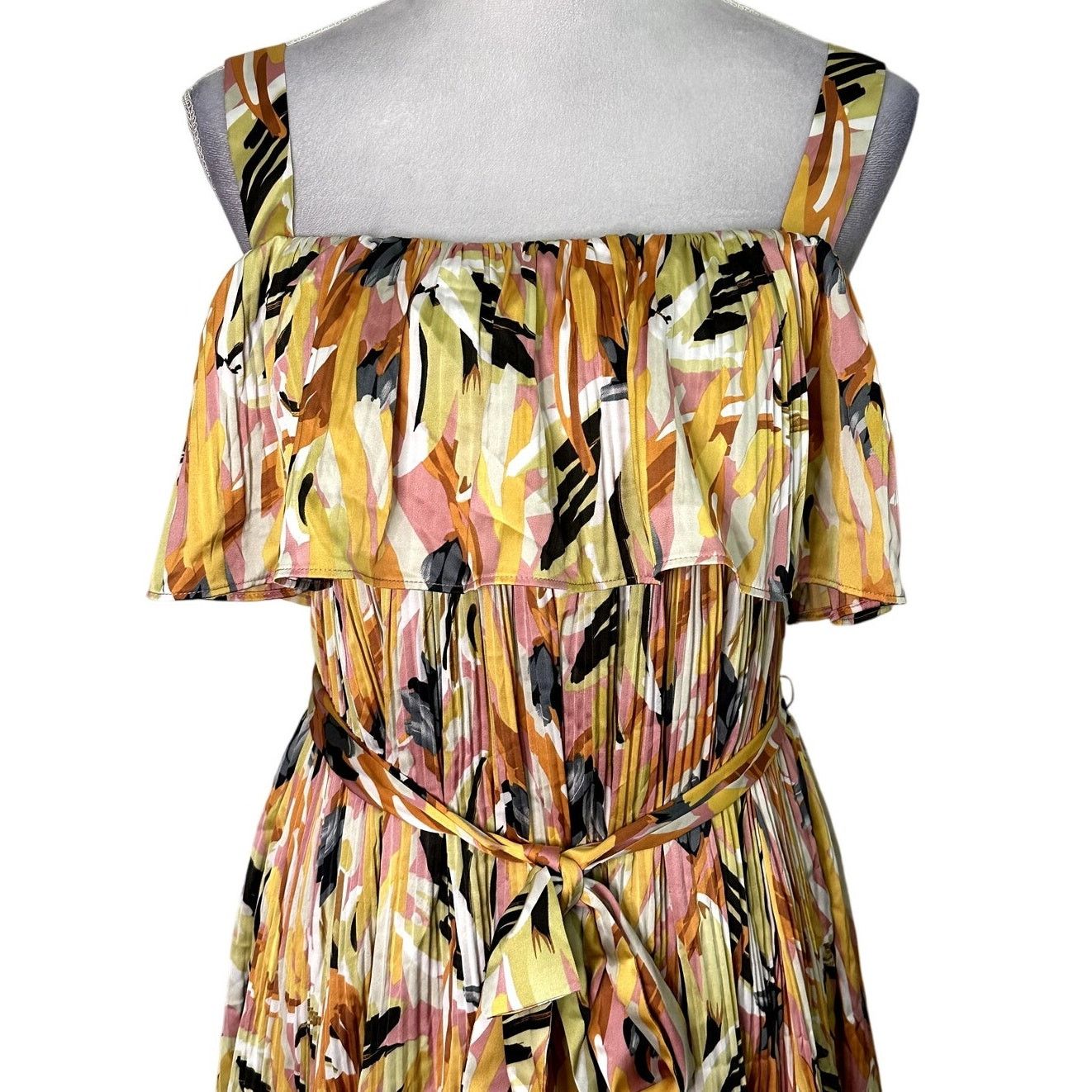 Other Mila Mae Mini Dress Satin Tiered Sleeveless Multicolor S Size S / US 4 / IT 40 - 3 Thumbnail