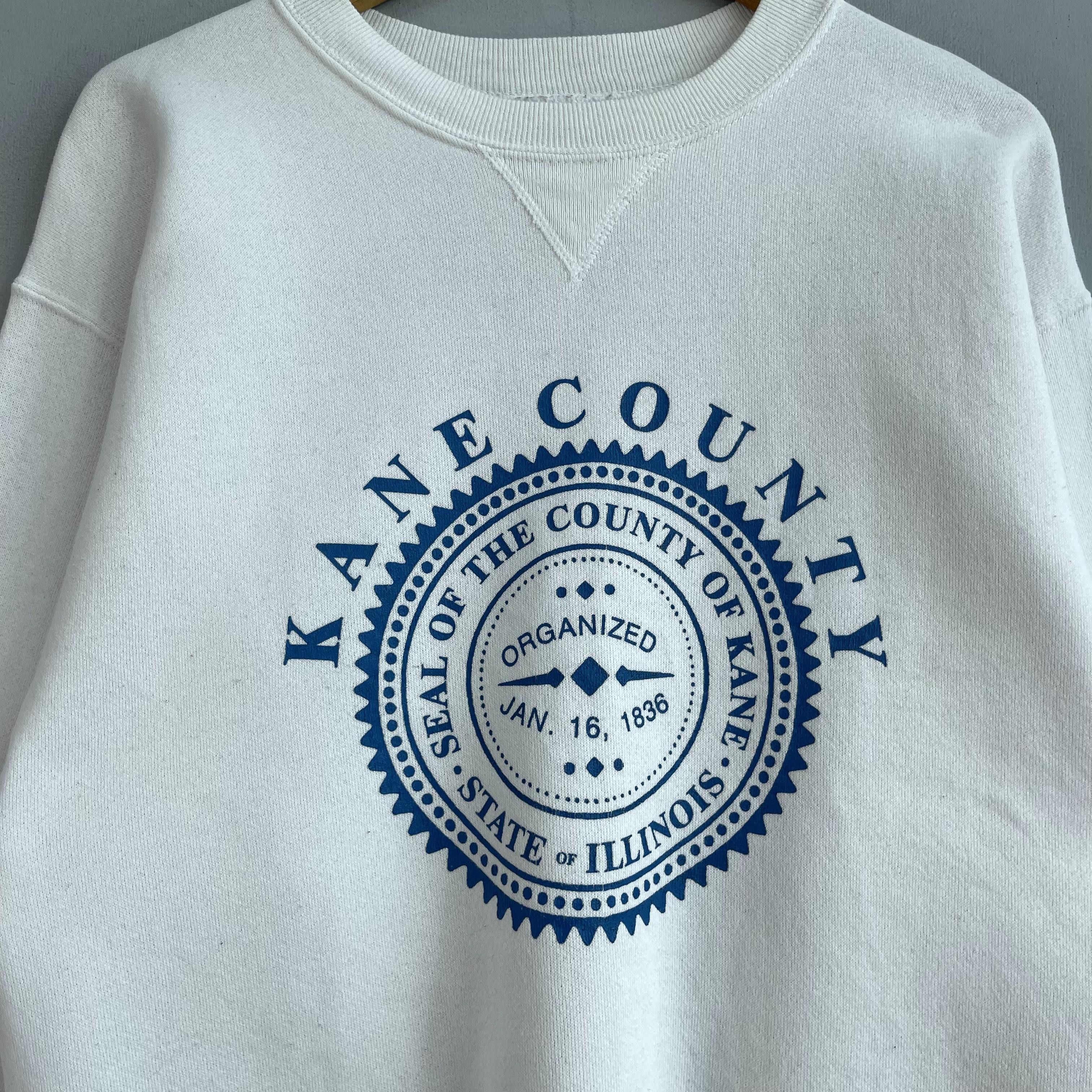 Vintage Vintage 90s KANE COUTY Spellout Printed Sweatshirt Size US M / EU 48-50 / 2 - 2 Thumbnail