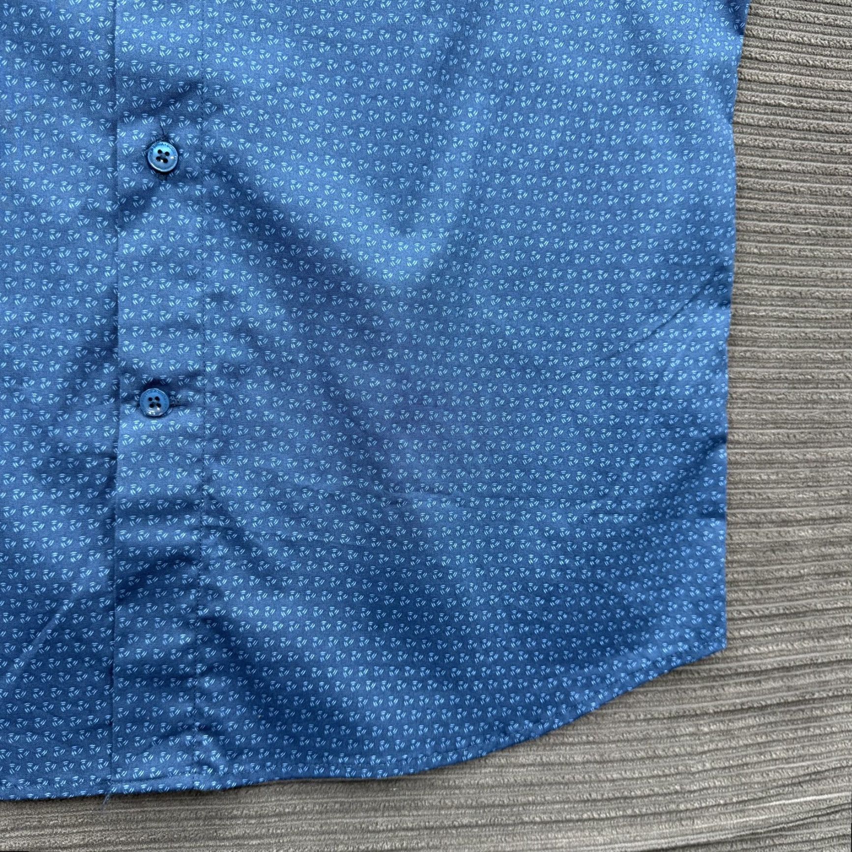 Scotch & Soda Scotch & Soda Dress Shirt Mens 15.5 Blue Modern Fit Long Sleeve Button Up Patterned Size 42R - 7 Thumbnail