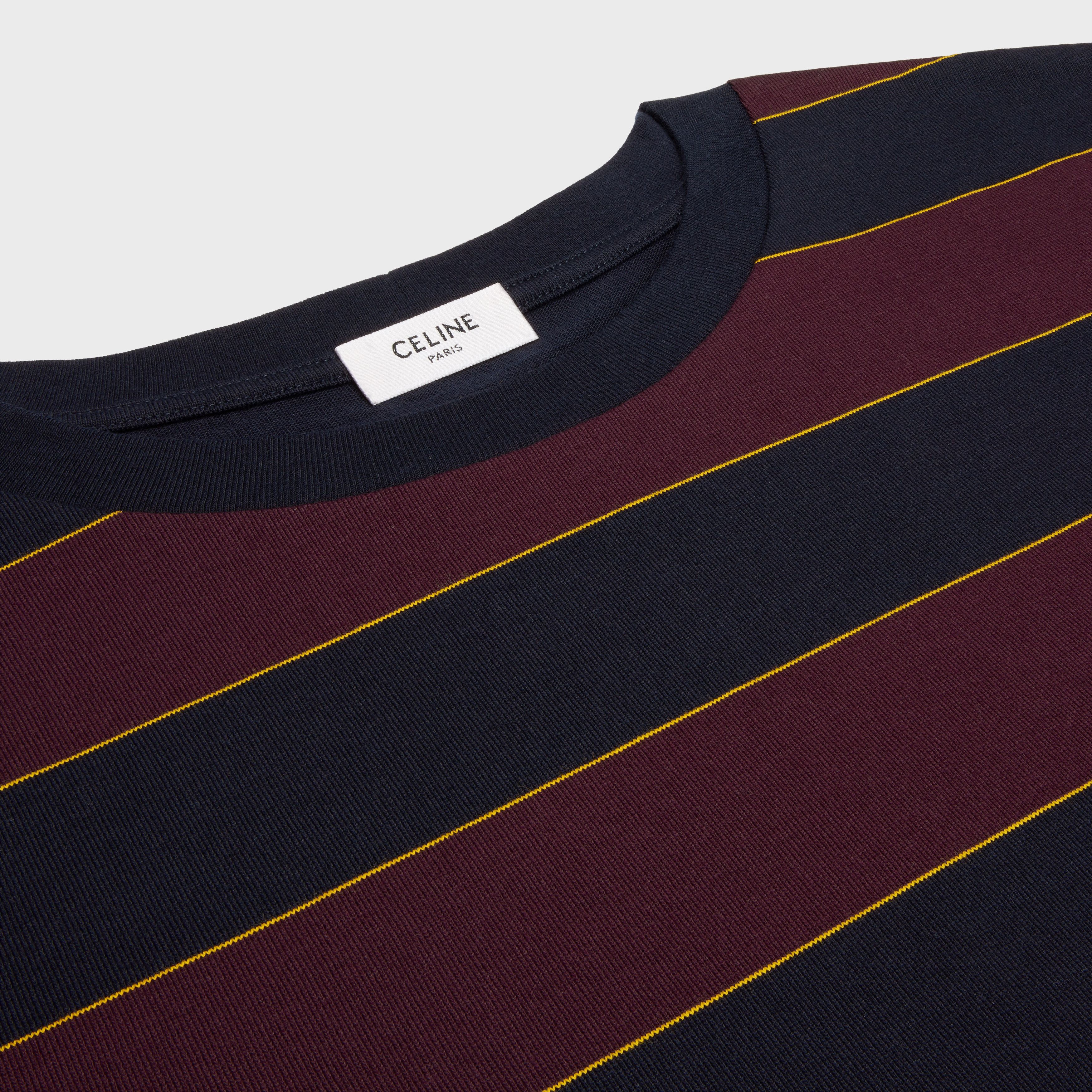 Celine o1bcso1str1124 Triomphe Regular Striped Jersey T-Shirt Size US XXL / EU 58 / 5 - 3 Thumbnail