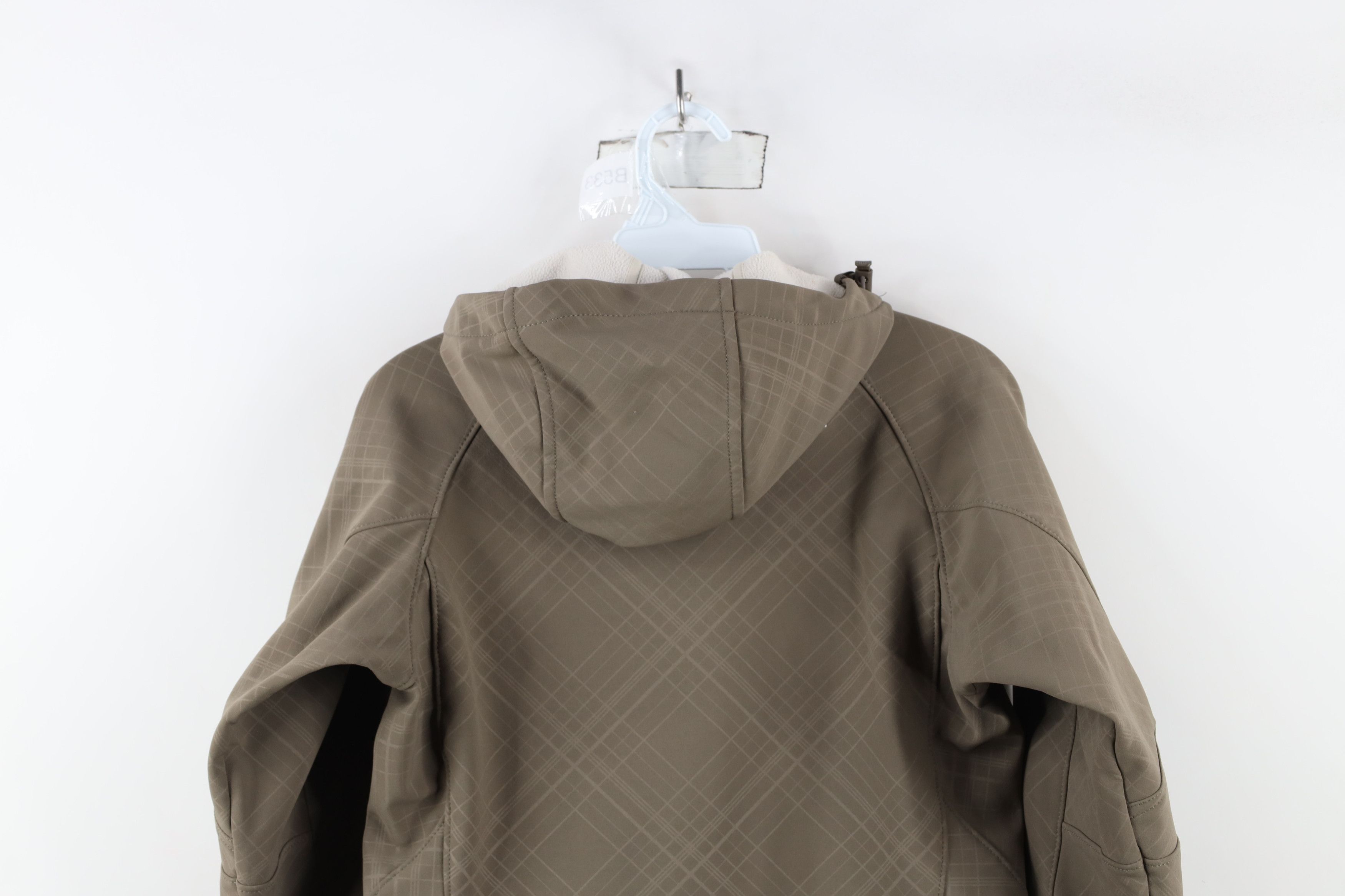 The North Face × Vintage The North Face Fleece Lined Soft Shell Hooded Jacket Brown Size XS / US 0-2 / IT 36-38 - 14 Thumbnail