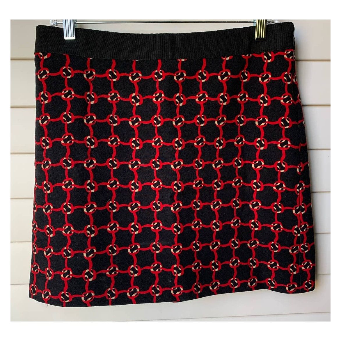Moschino Moschino Red and Black Checkered Like Print Wool Mini Skirt Size 34" / US 12 / IT 48 - 11 Thumbnail