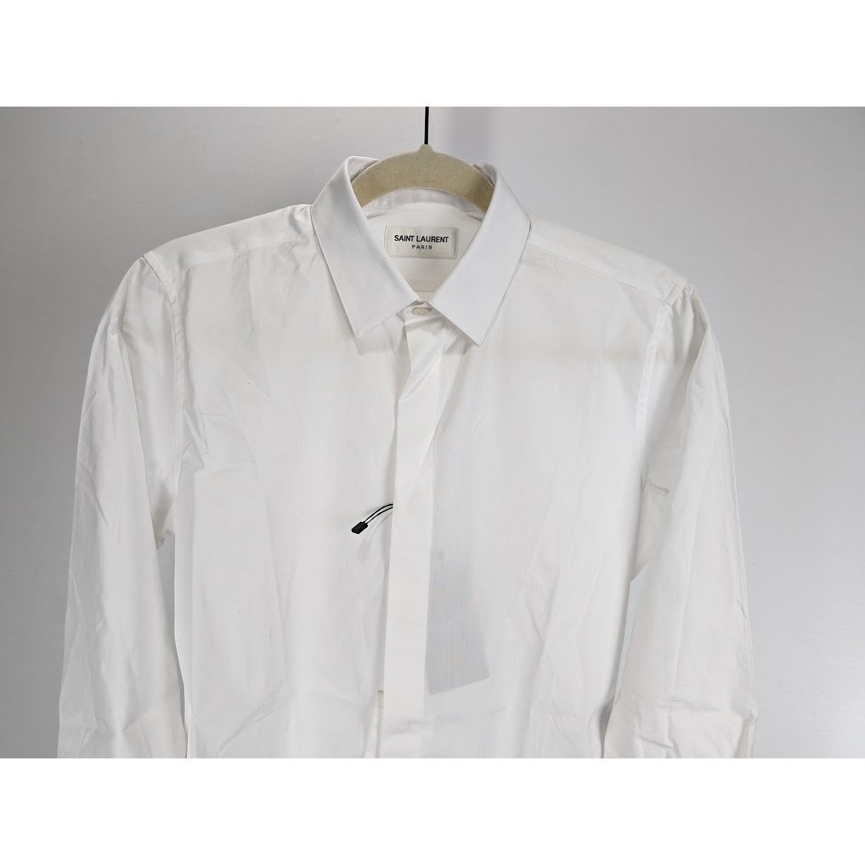 Saint Laurent Paris o1rshd1 Button Shirt in White Size US S / EU 44-46 / 1 - 5 Thumbnail