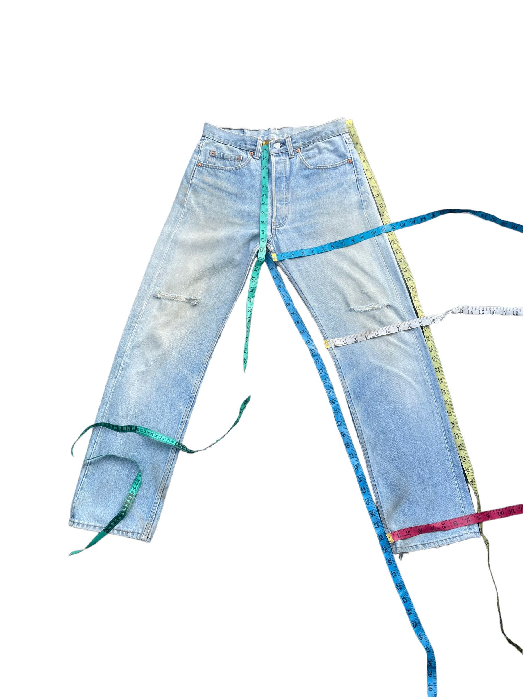 Levi's Vintage 1992 Levis 501 e Faded Distresed Denim Size US 31 - 7 Thumbnail