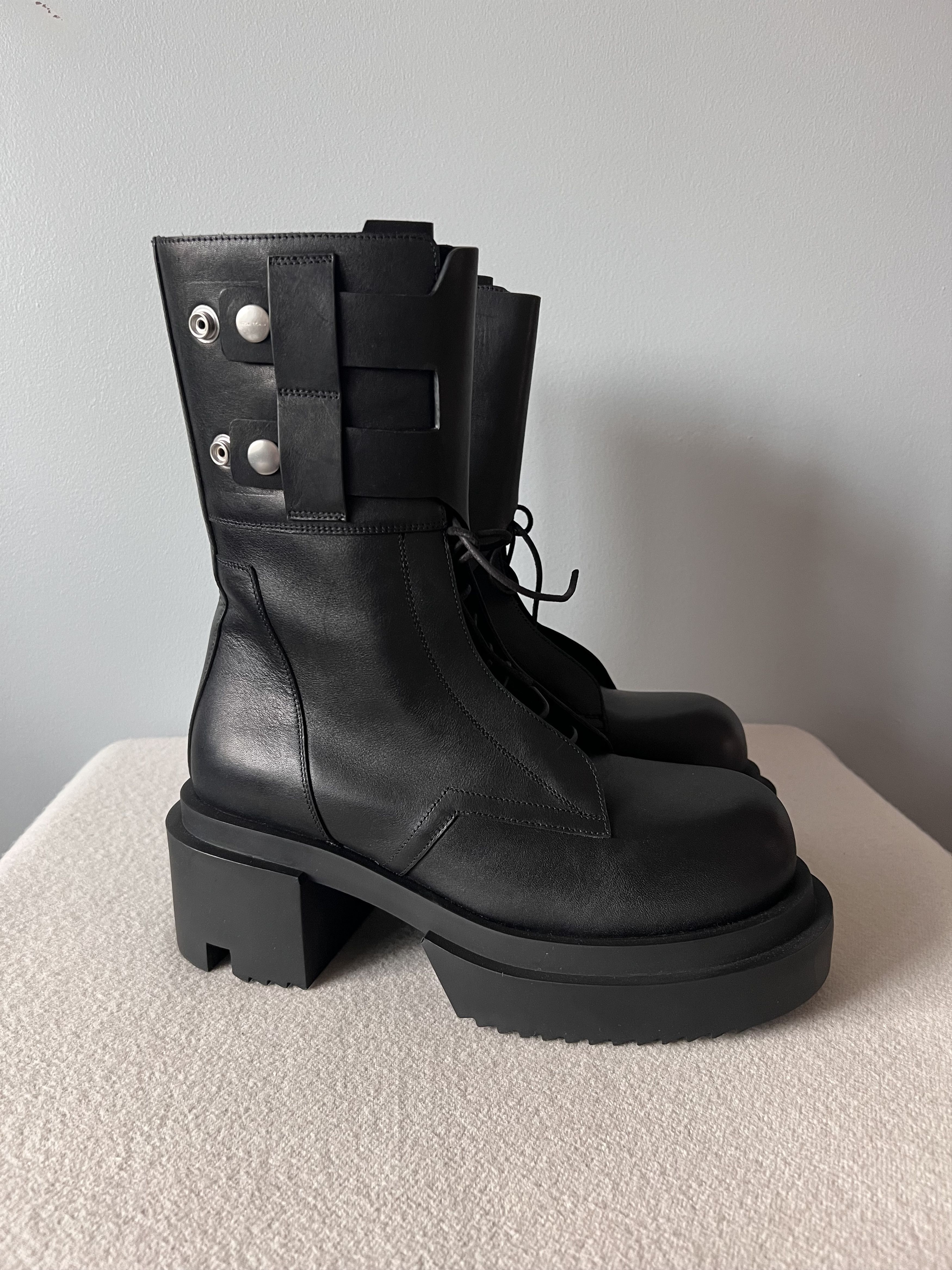 Rick Owens Rick Owens Field Bogun Boots in Black Leather Rick Owens Rick Owens Field Bogun Boots in Black Leather