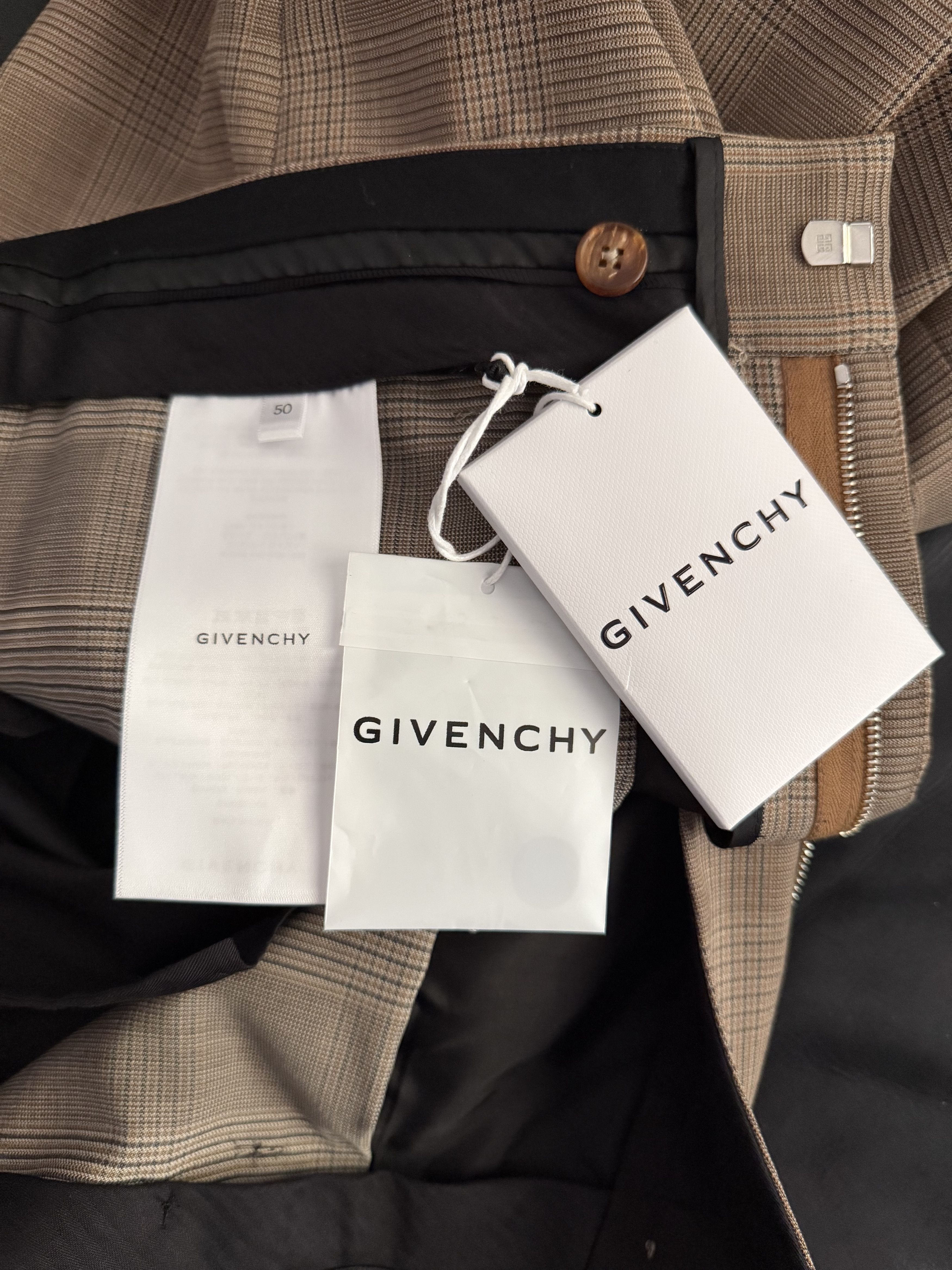 Givenchy Virgin Wool Check Trousers Size US 34 / EU 50 - 11 Thumbnail