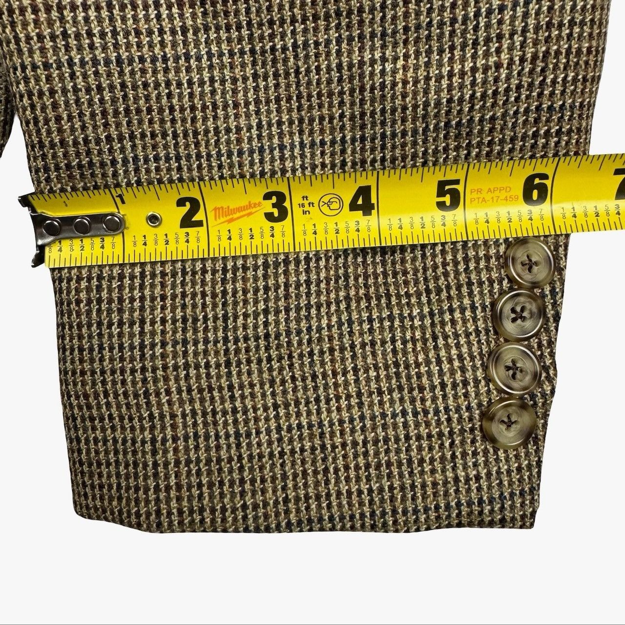 Oscar De La Renta Oscar De La Renta Men's Tweed Leather ELbow Patches Blazer J Size 42S - 11 Thumbnail