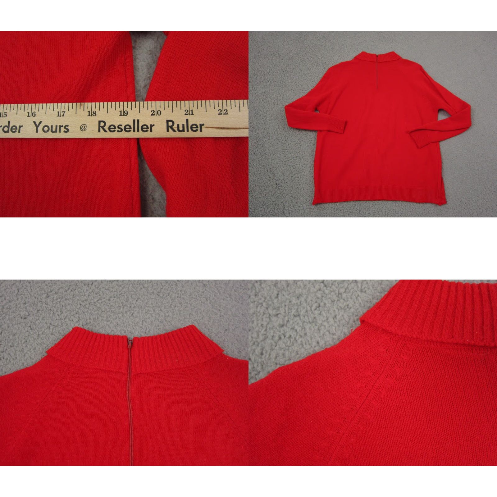 Vintage VINTAGE True Vintage Sweater Womens 40 Red High Neck Long Sleeve Knit 60s 70s Casual Size S / US 4 / IT 40 - 8 Thumbnail