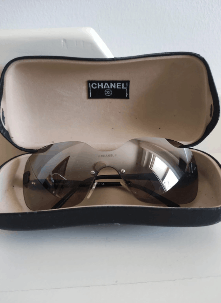 Chanel CHANEL Sunglasses Rimless Rhinestone Vintage 4017 Size ONE SIZE - 2 Thumbnail