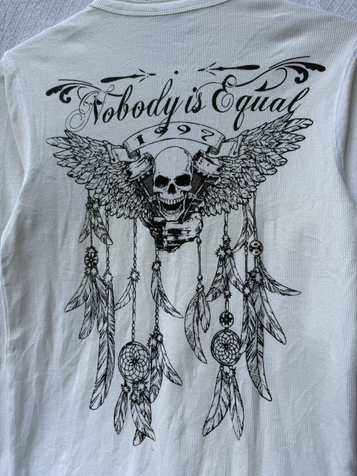 Japanese Brand Kissmark nobody is equal skull ifsixwasnine styled Size US M / EU 48-50 / 2 - 1 Thumbnail