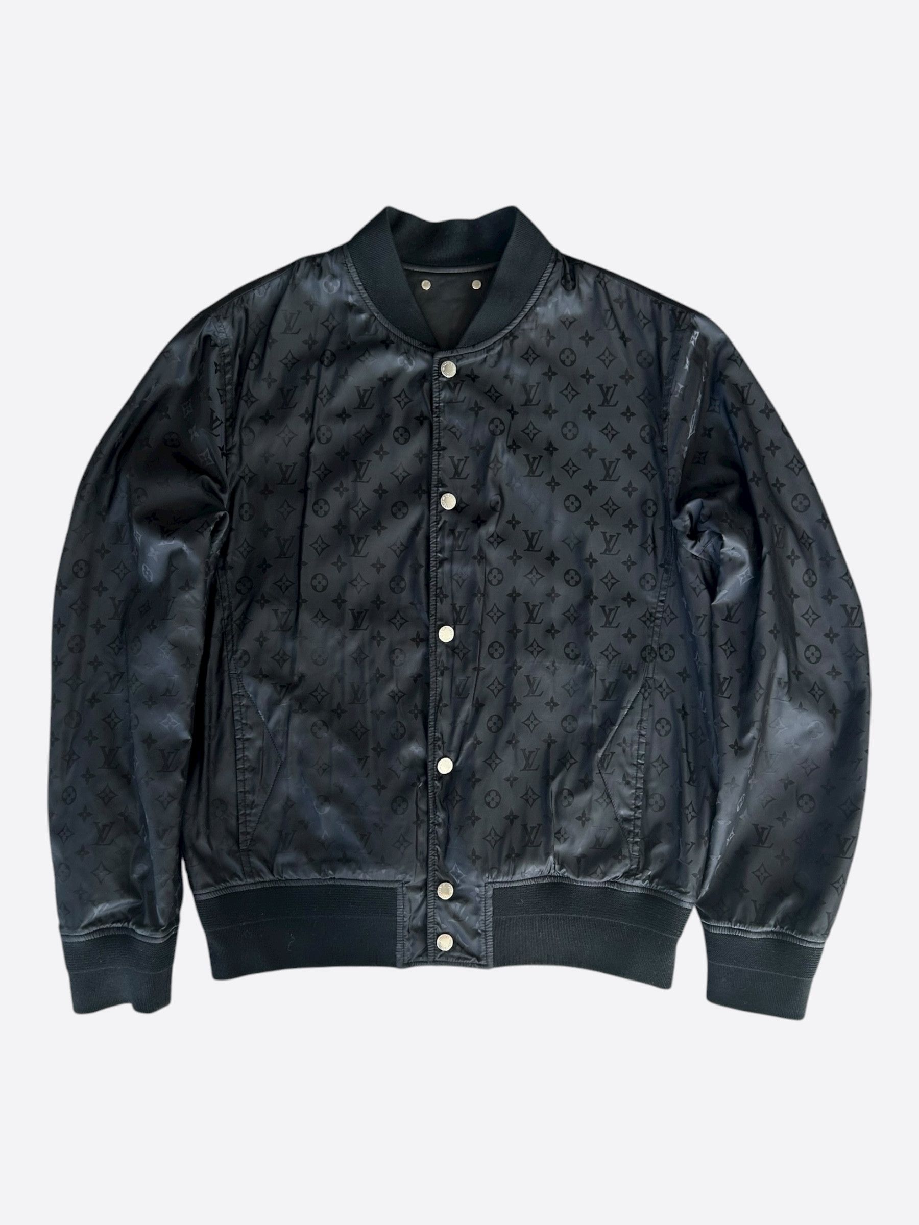 Louis Vuitton Louis Vuitton Black Monogram Reversible Leather Jacket Size US XL / EU 56 / 4 - 1 Thumbnail